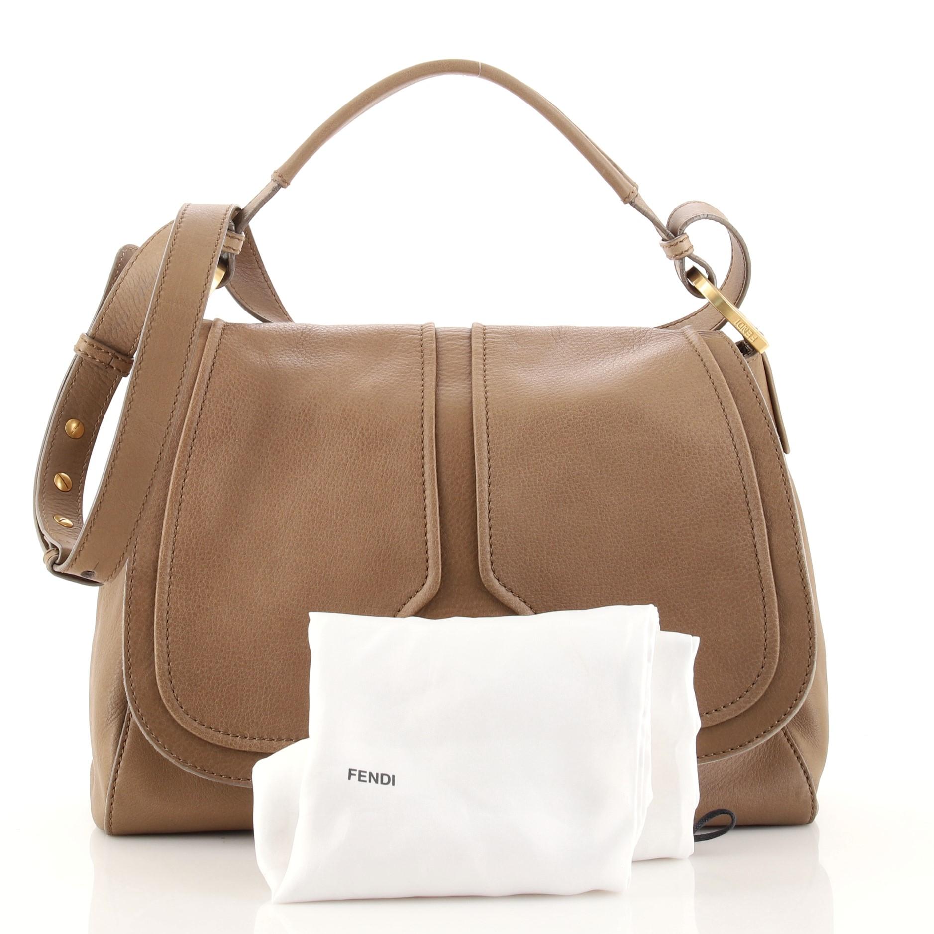 Fendi Anna Flap Bag Leather