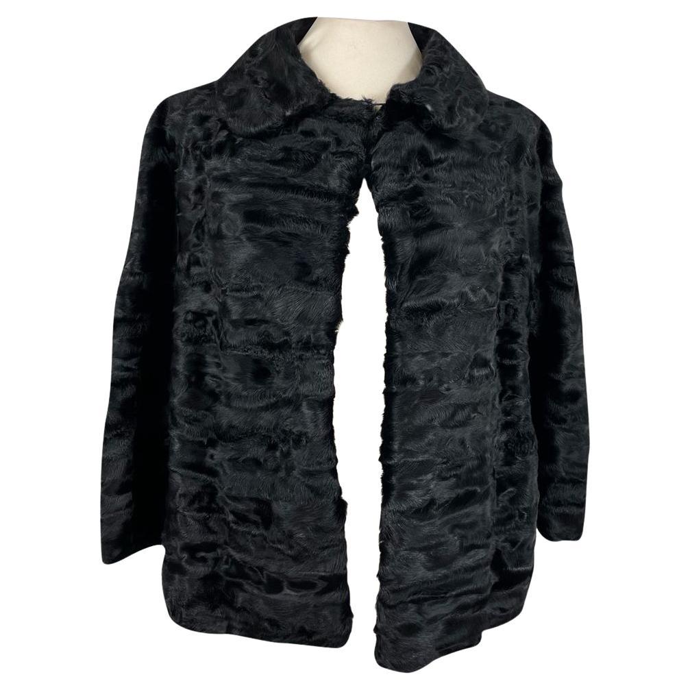 Fendi Astrakhan Short Vest in Black For Sale