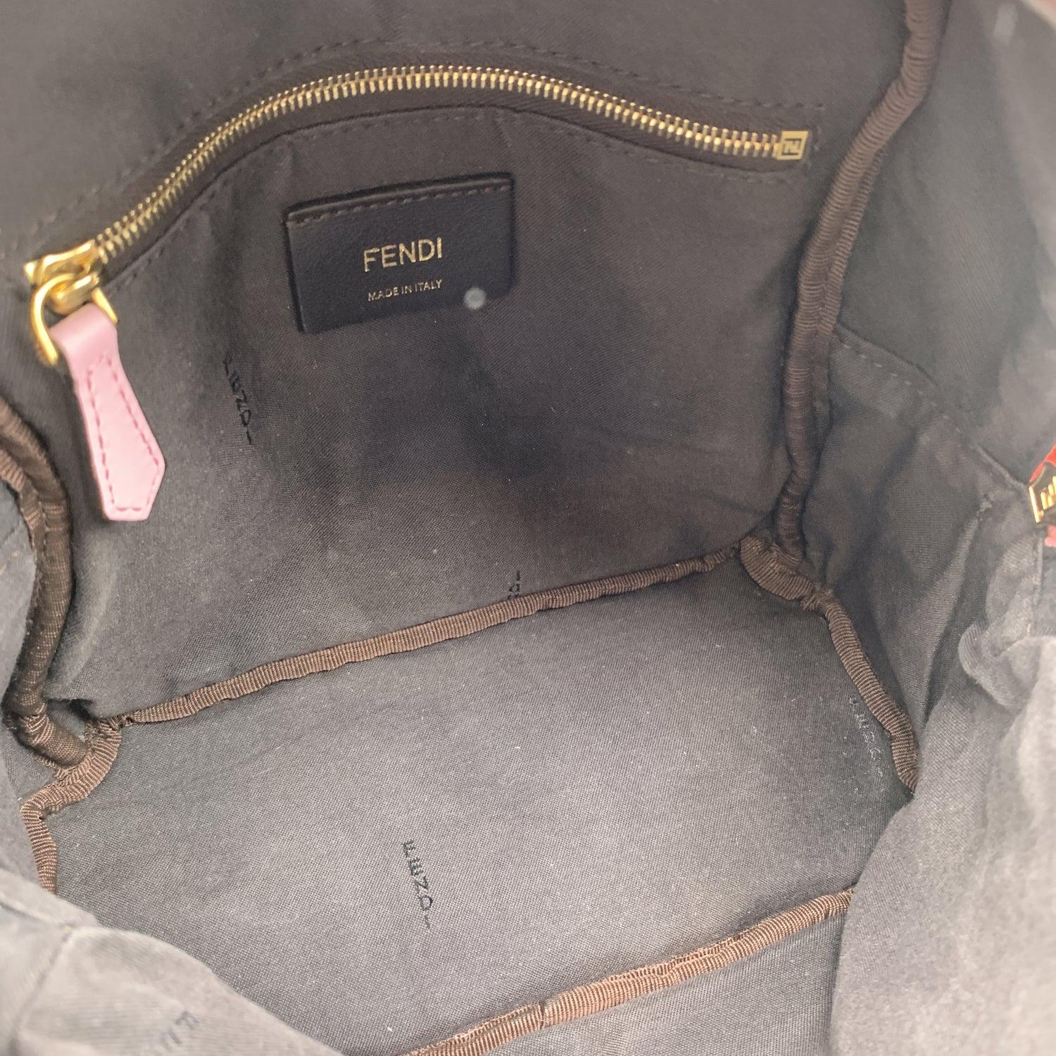 Fendi Baby Pink Velvet FF Embossed Mini Backpack or Shoulder Bag 1