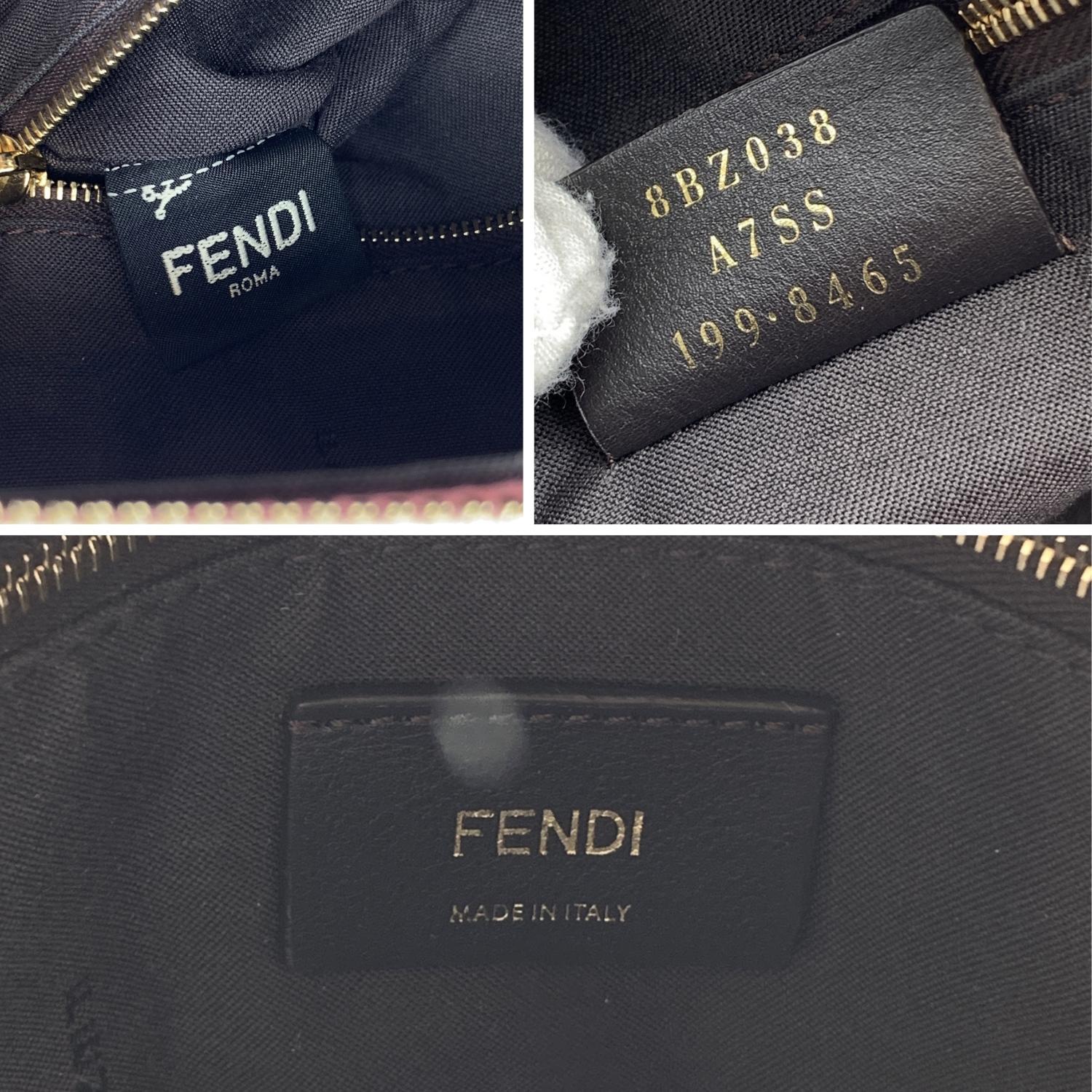 Women's Fendi Baby Pink Velvet FF Embossed Mini Backpack Shoulder Bag