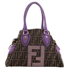 Fendi Tasche Du Jour Tasche Zucca Segeltuch mit Ösen Klein