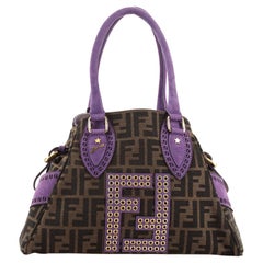 Fendi Bag Du Jour Bag Zucca Canvas with Grommets Small