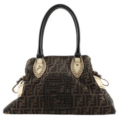 Fendi Borsa Du Jour in tela Zucca con occhielli Media