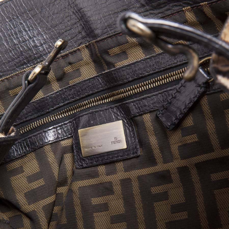 FENDI Bag in Goat Skin with a Zebra Pattern In Good Condition In Paris, FR