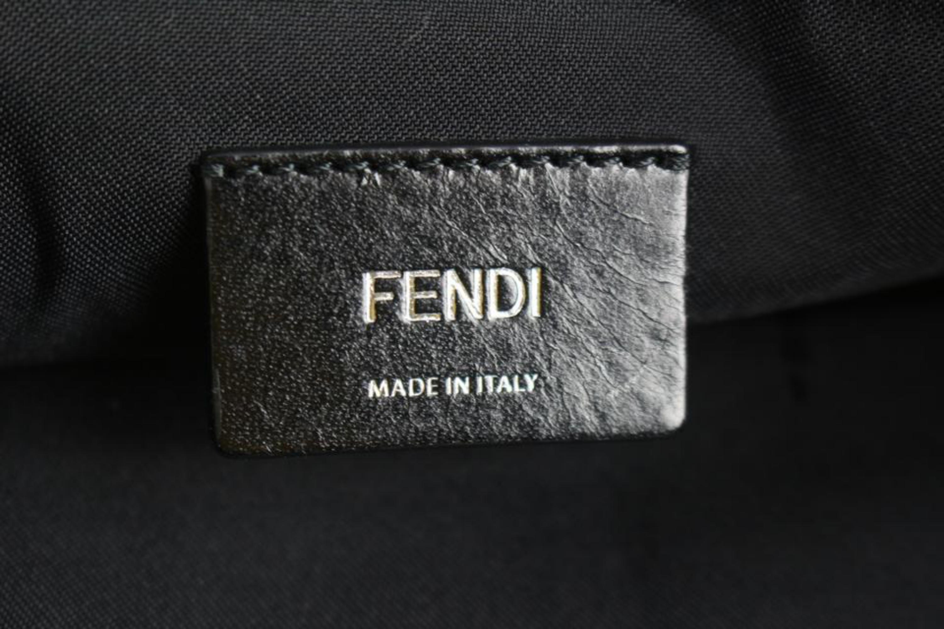 Fendi Bag Limited Monster Eyes 9fe0108 Black Nylon Tote In Good Condition For Sale In Forest Hills, NY