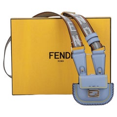 Fendi Bag Necklace Light Blue NIB