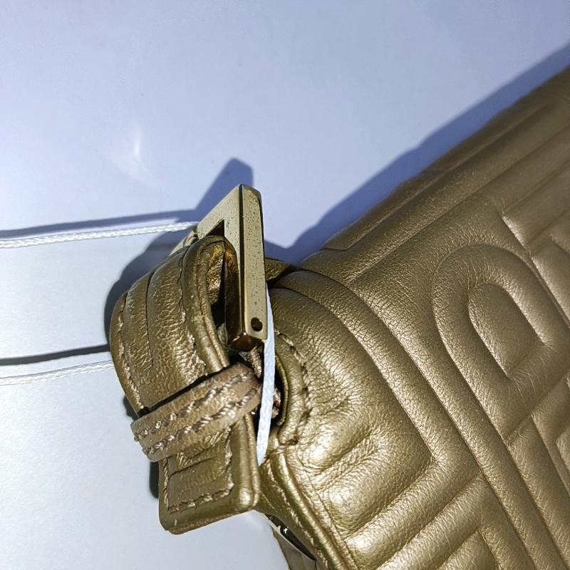 Fendi Baguette 1997 Re-edition 3D Embossed Gold Leather Shoulder bag 5