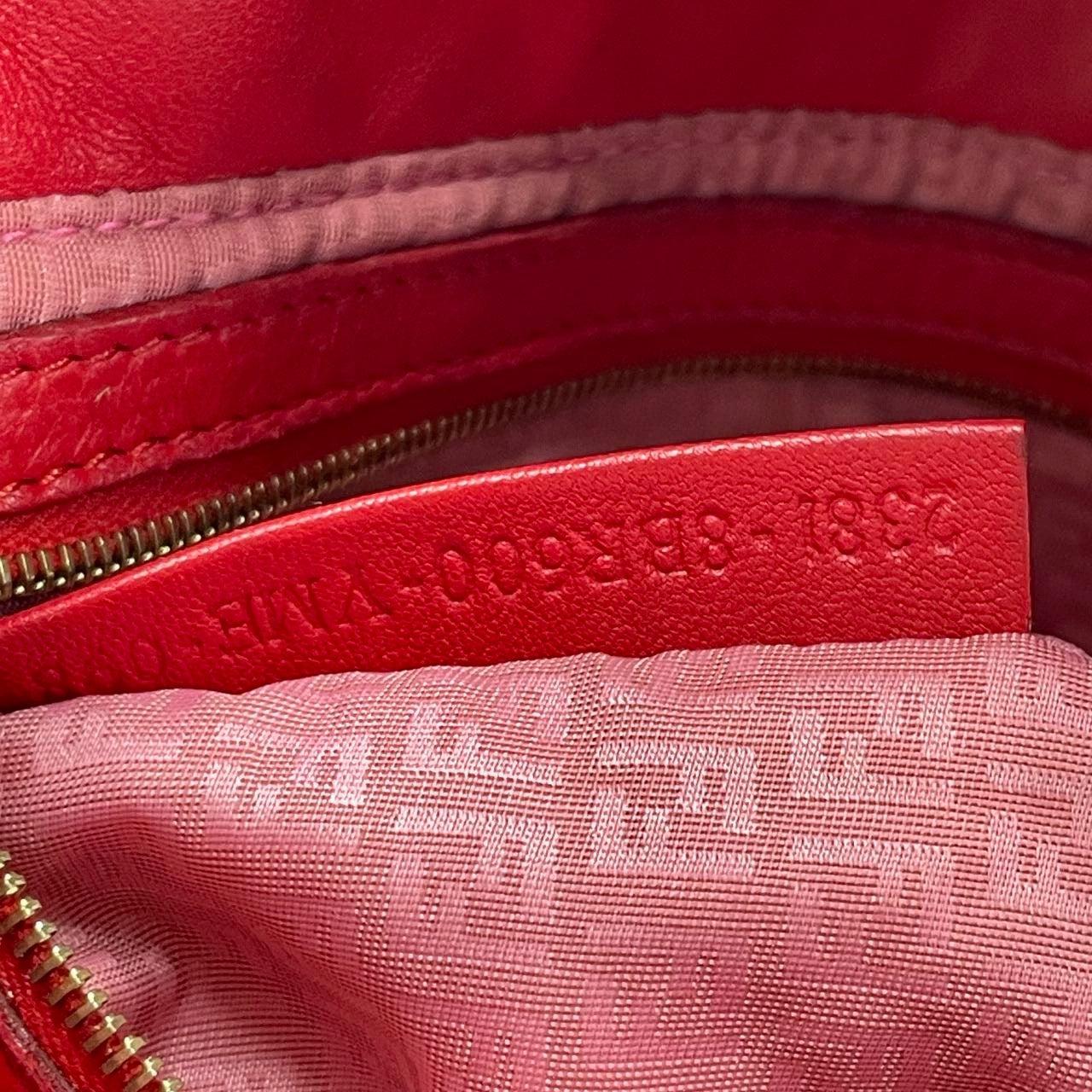 Fendi Baguette 1997 Re-edition 3D Embossed Red Leather Shoulder bag 6