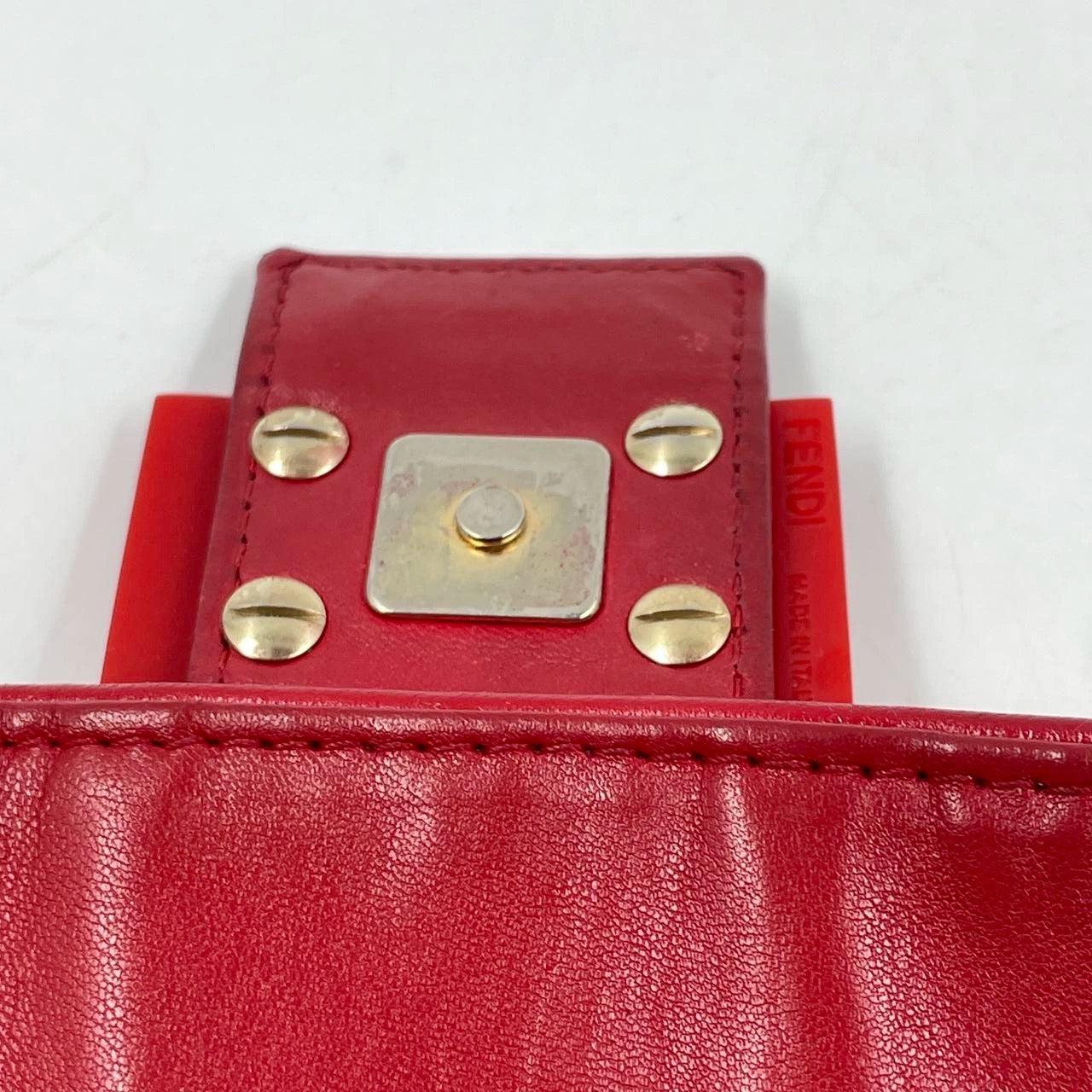 Fendi Baguette 1997 Re-edition 3D Embossed Red Leather Shoulder bag 7