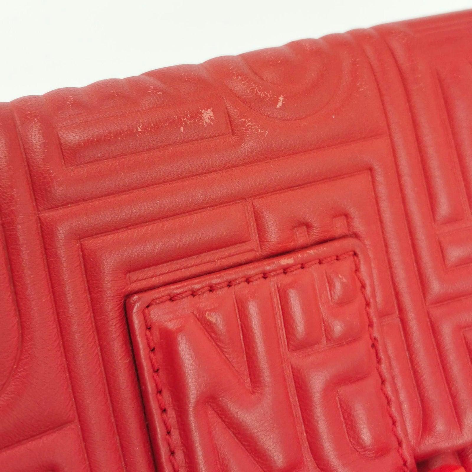 Fendi Baguette 1997 Re-edition 3D Embossed Red Leather Shoulder bag 8
