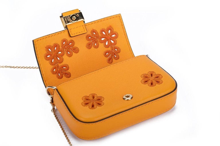 Fendi Baguette Bag Charm Floral NIB For Sale 1