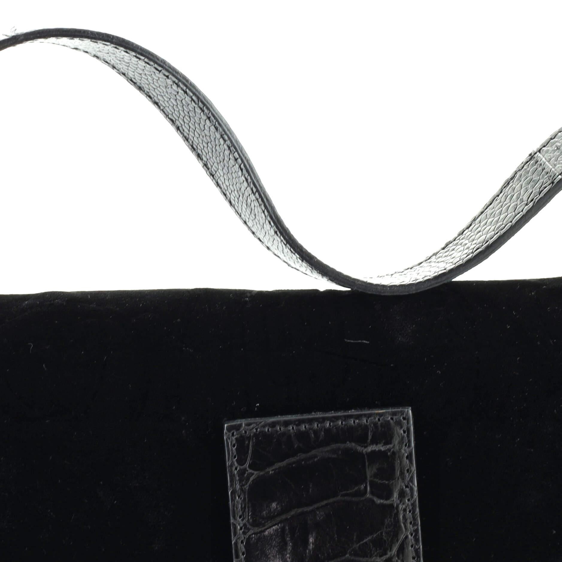 Fendi Baguette Bag Embroidered Velvet with Embossed leather 1