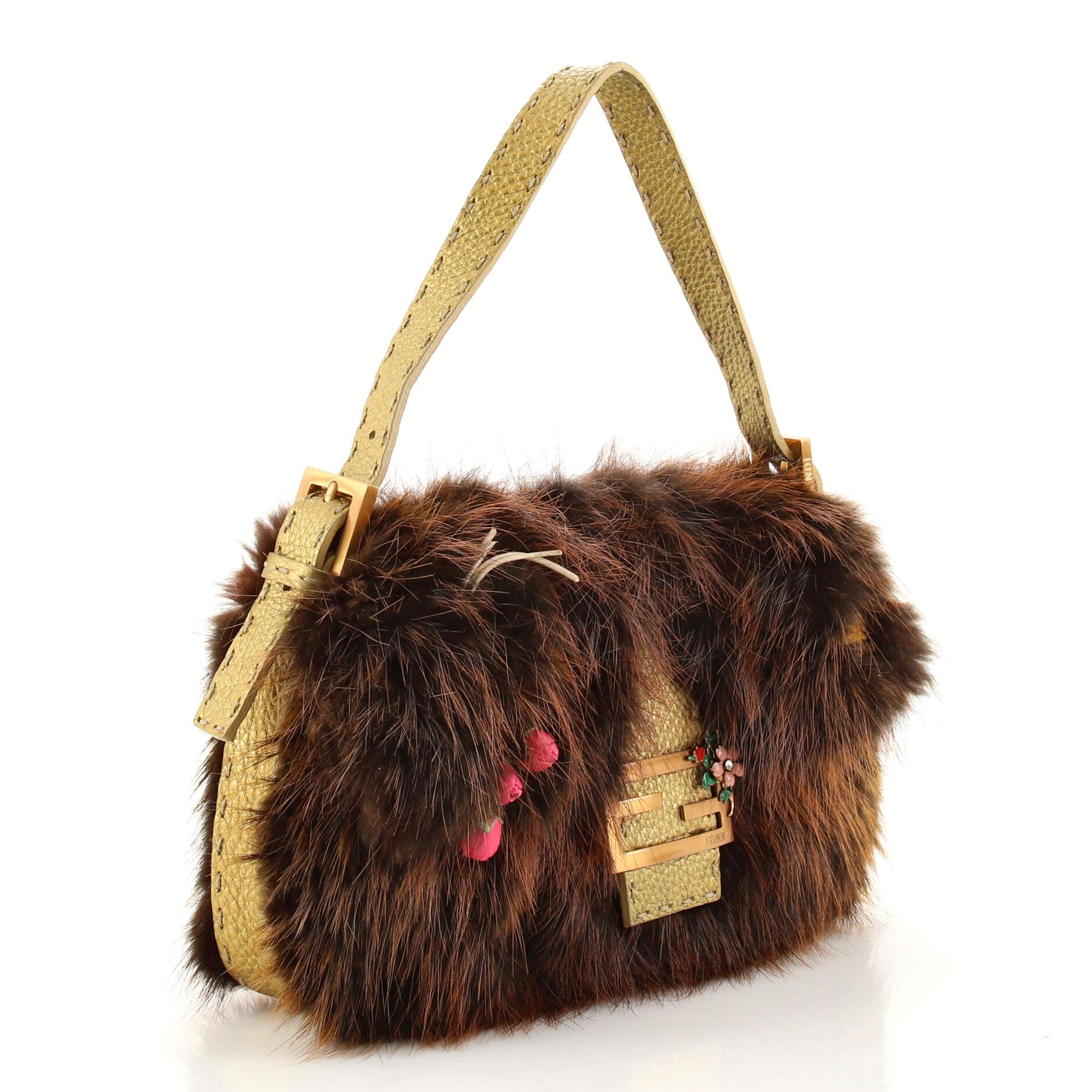 fendi faux fur bag