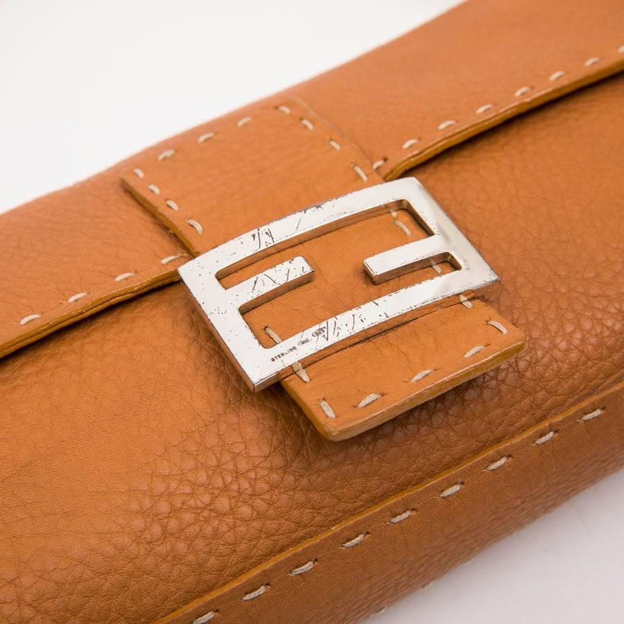 FENDI Baguette Bag in Gold Taurillon Leather 1