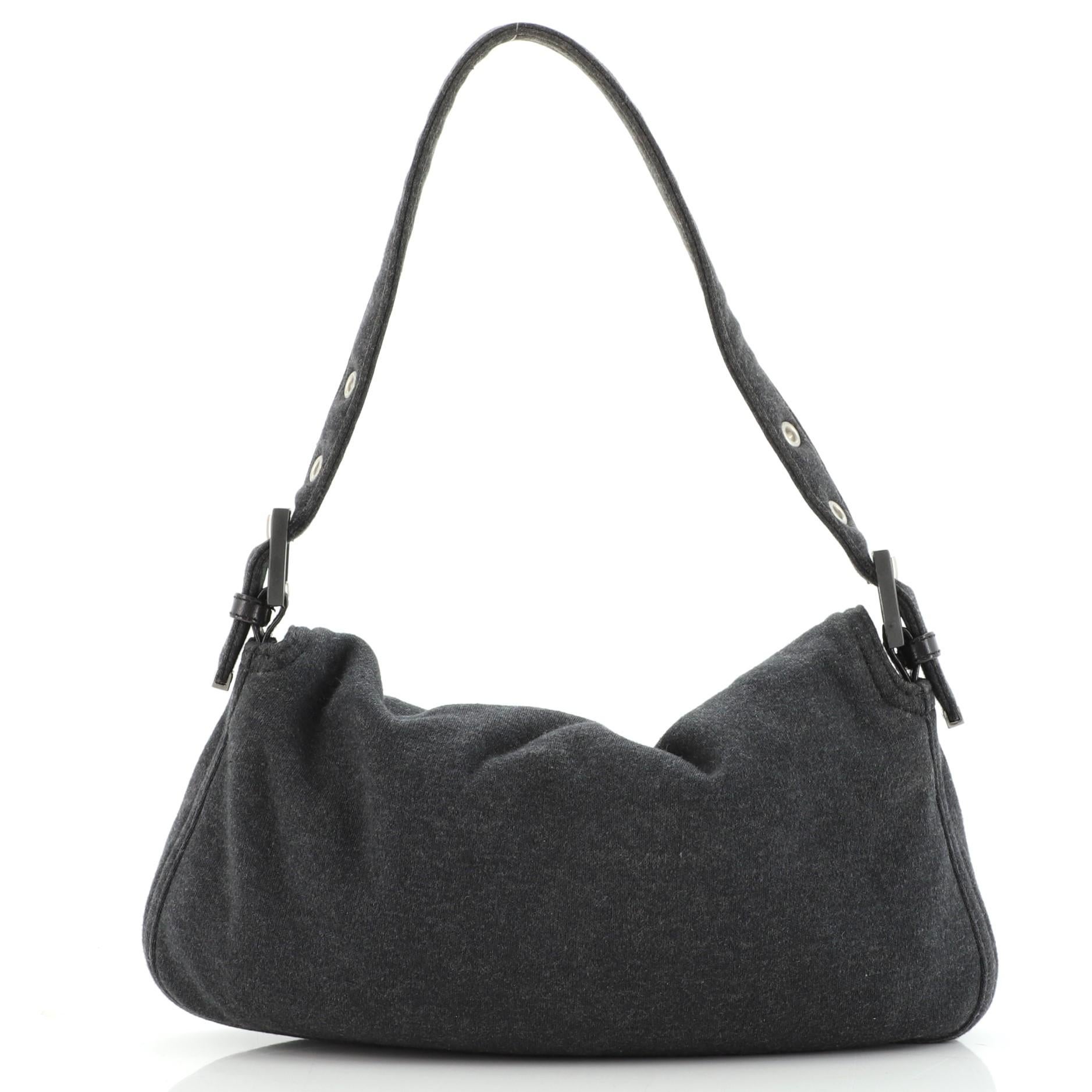 Fendi Baguette-Tasche Jersey (Schwarz)