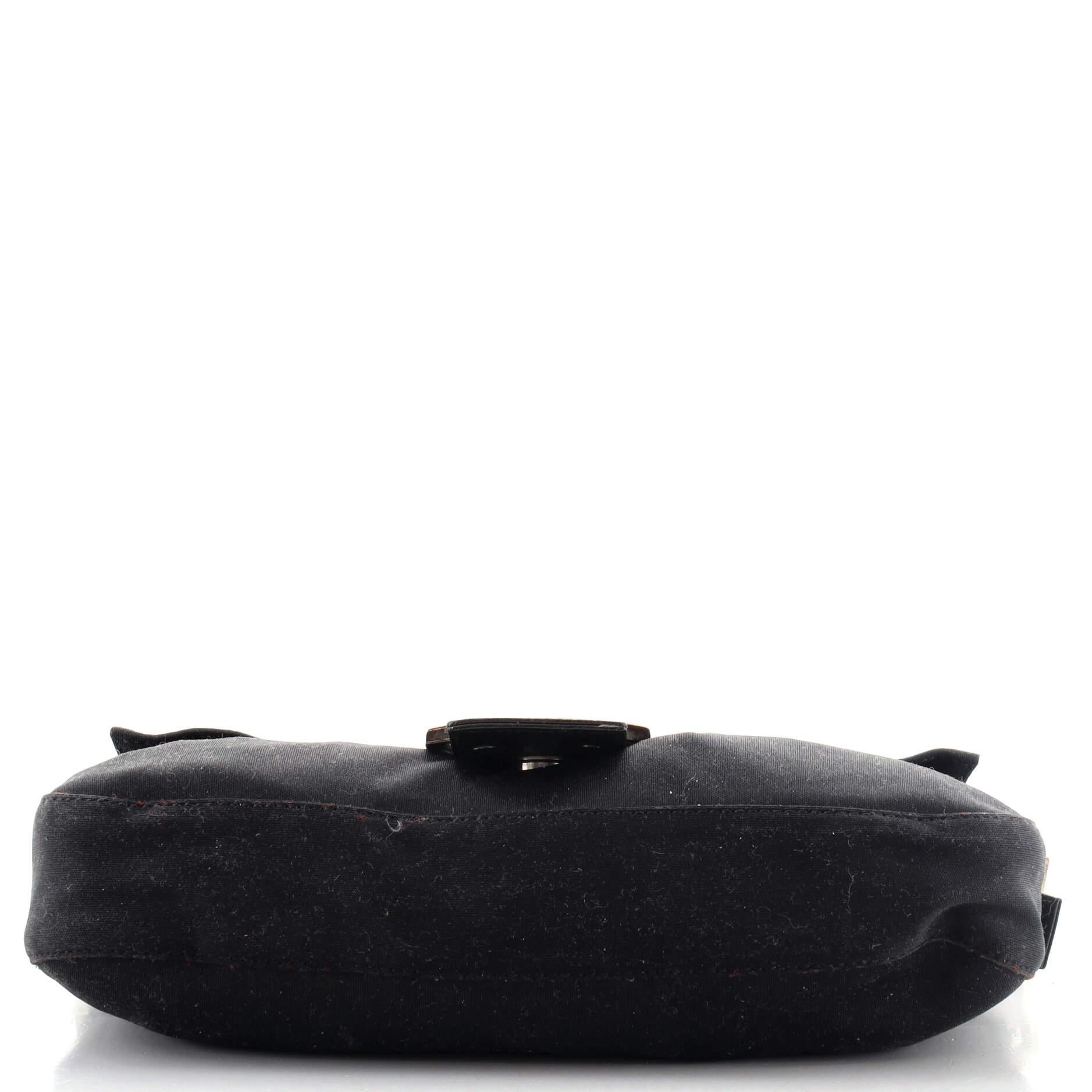 Black Fendi Baguette Bag Neoprene