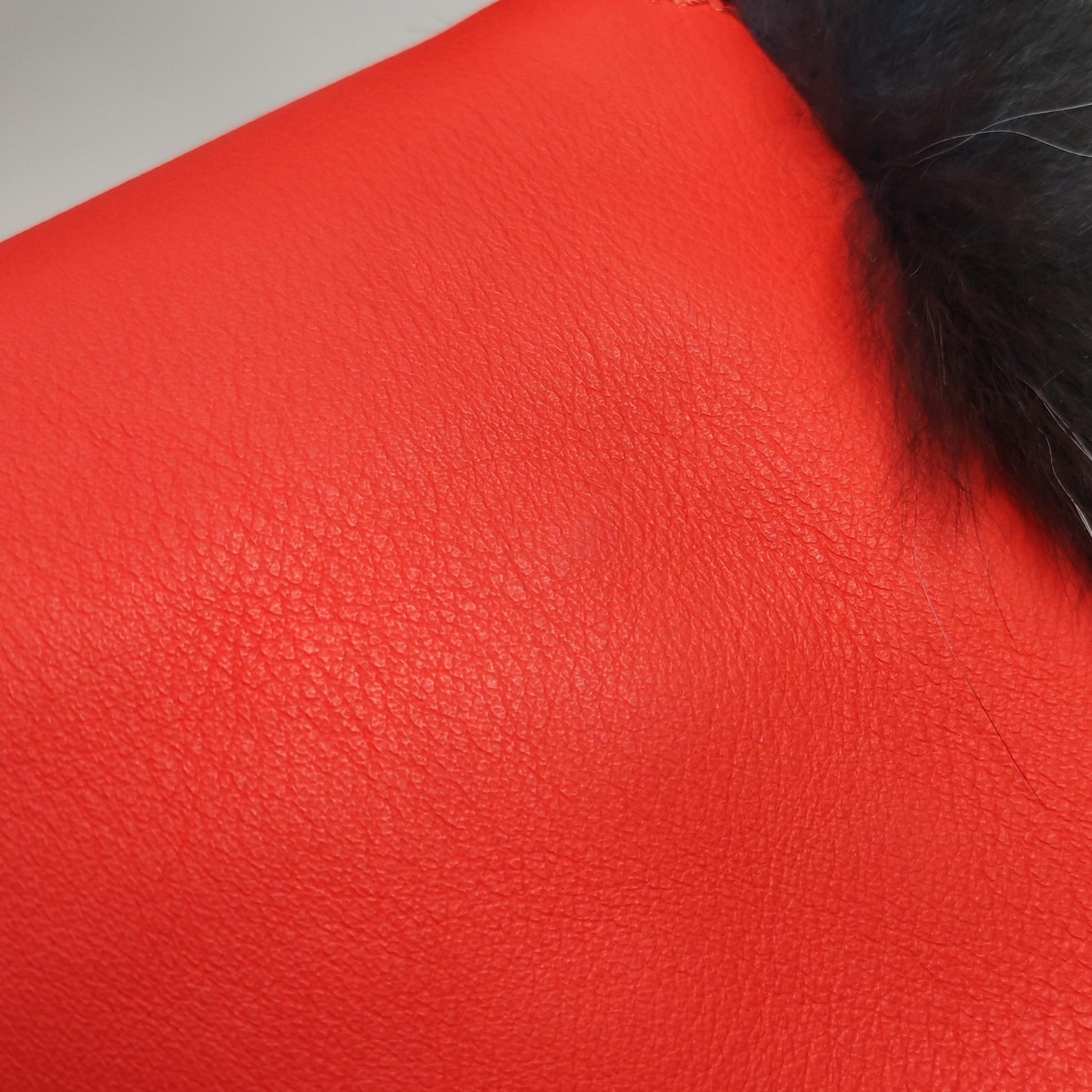 Fendi Baguette Bag Owl Multicolor Monster Blue Faux Fur Shoulder Bag 7