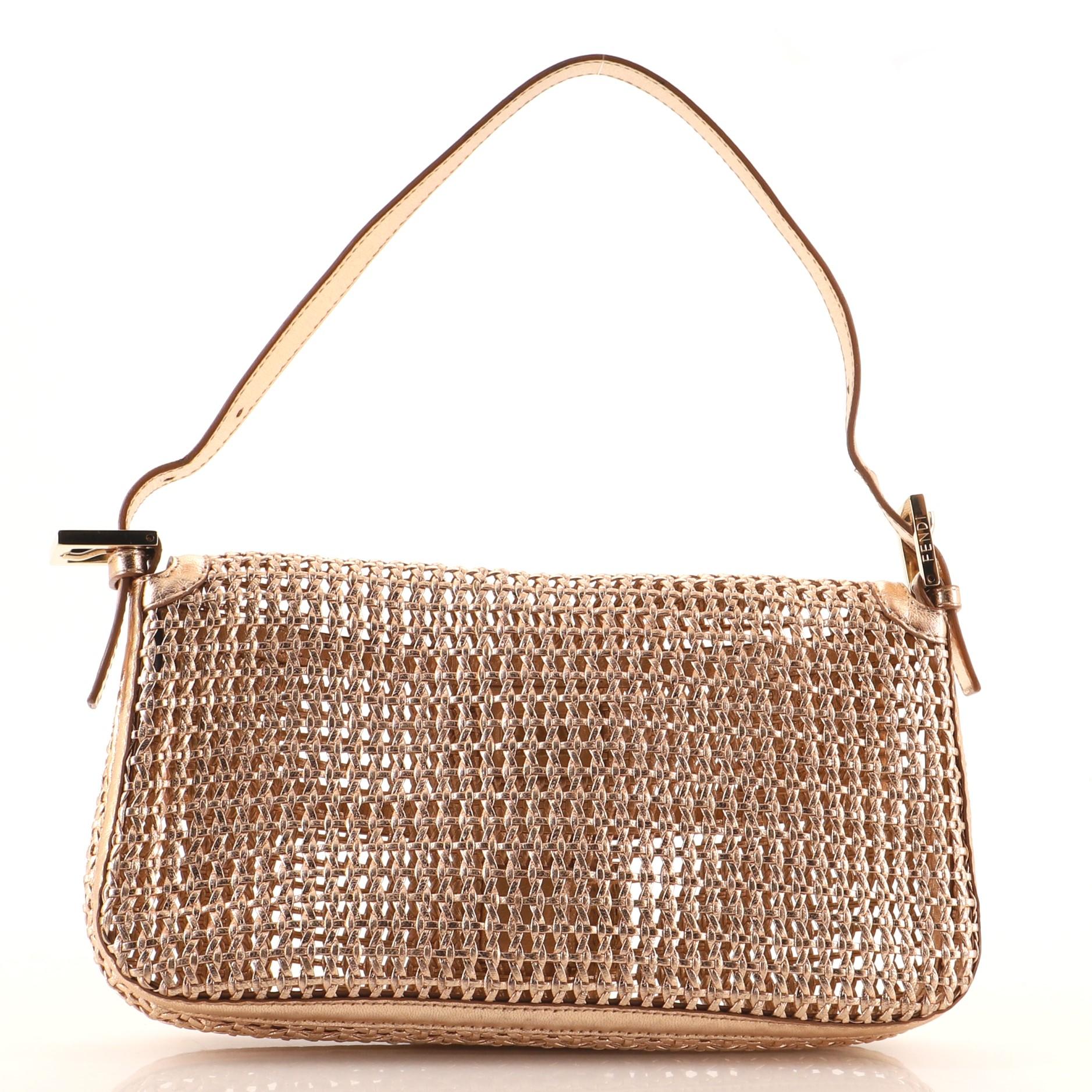 fendi woven baguette
