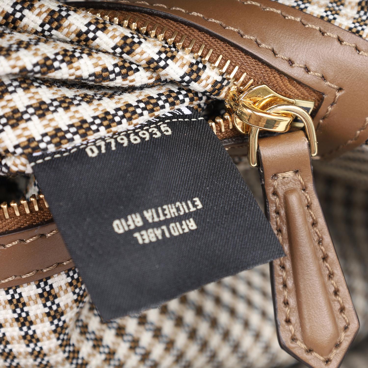 Fendi Baguette Bag Zucca Houndstooth Wool Brown 8