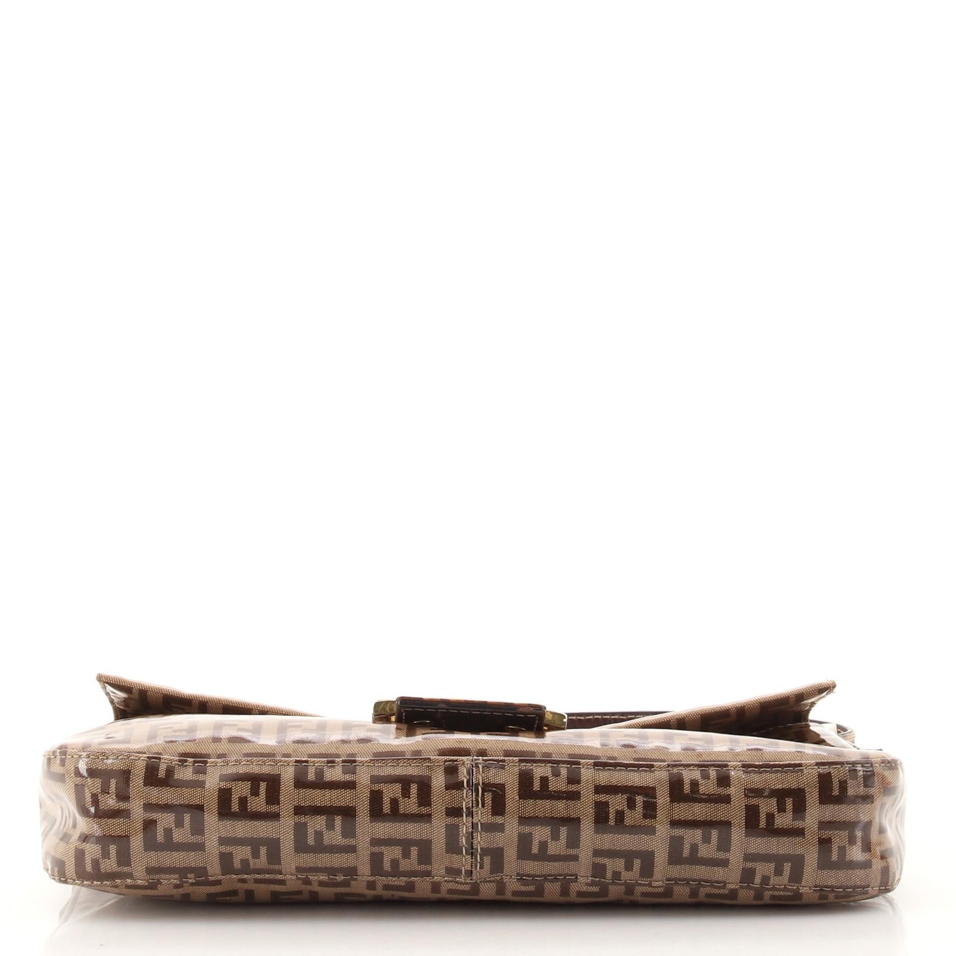 da uomo o donna Fendi Borsa Baguette in tela rivestita di Zucchino