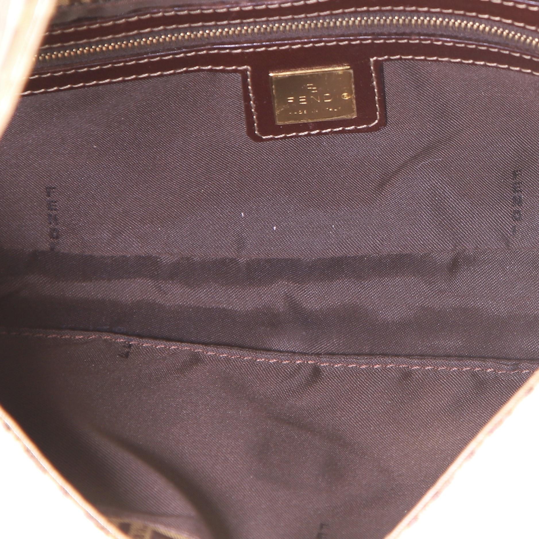 Fendi Borsa Baguette in tela rivestita di Zucchino 1