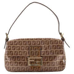 Fendi Baguette-Tasche aus beschichtetem Segeltuch Zucchino