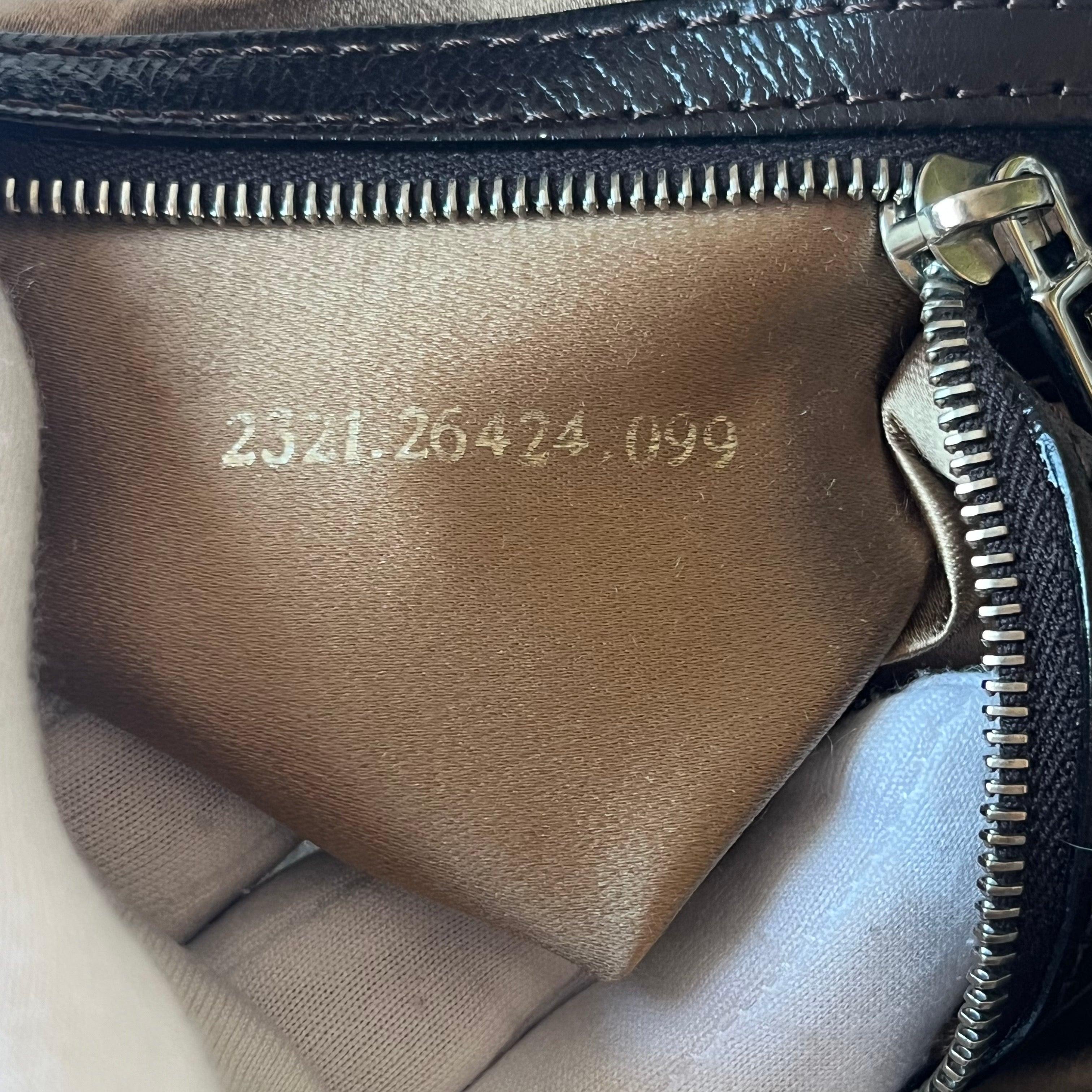 FENDI Baguette Beige Grey Silk Satin with Crystal Buckle Shoulder Bag 5