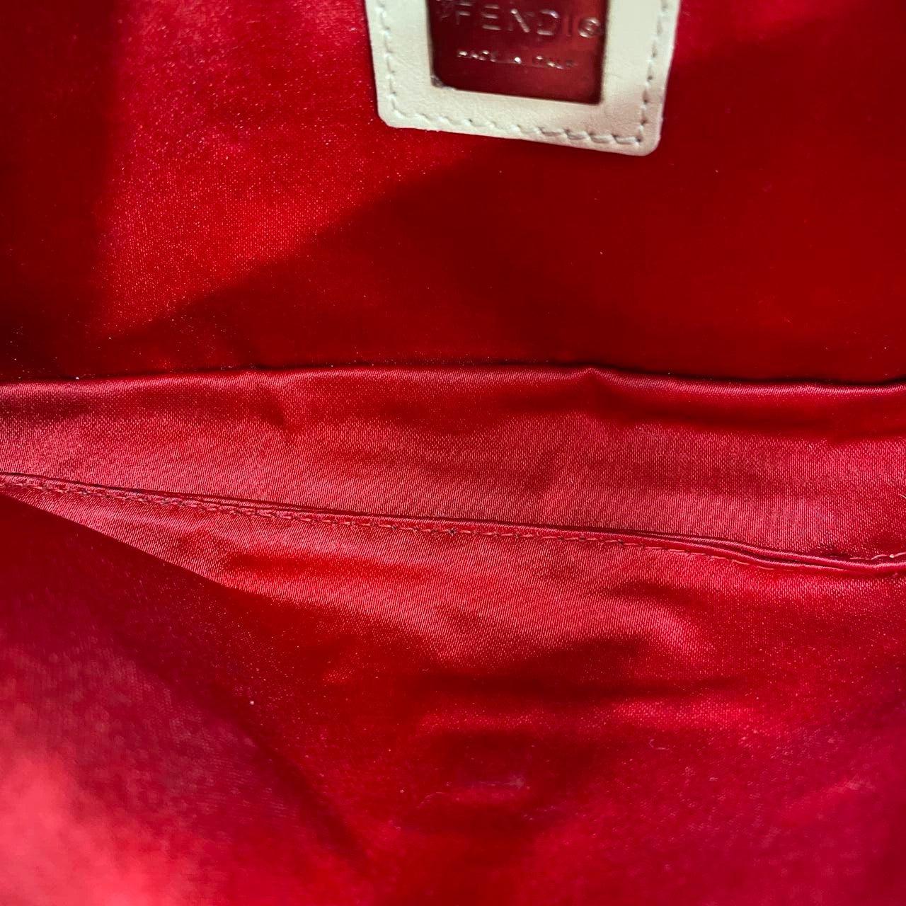Fendi Baguette in Black e White Zebra Print Fleece Fibbia Rossa in vendita 2