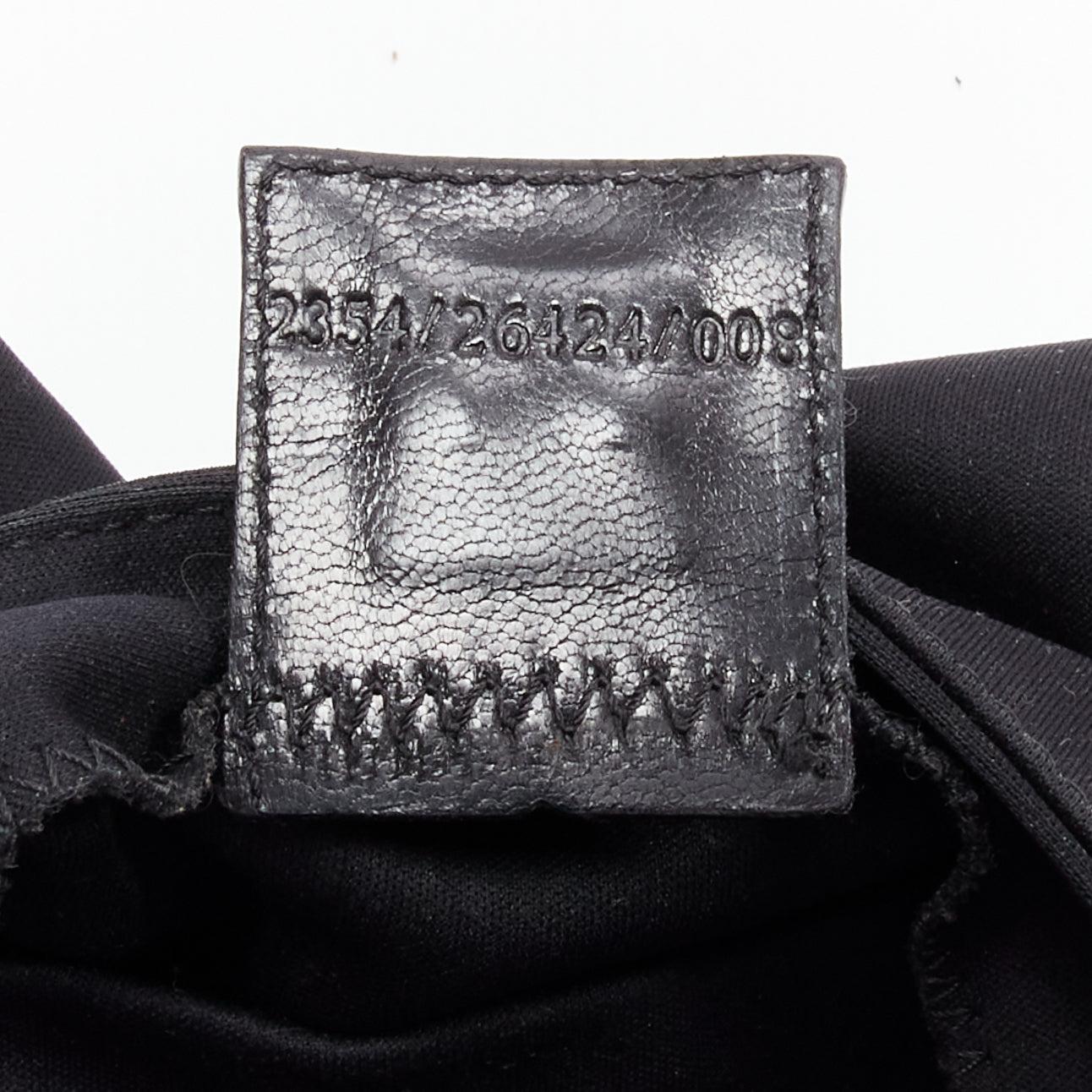 FENDI Baguette black fabric leather strap metal buckle underarm bag 7