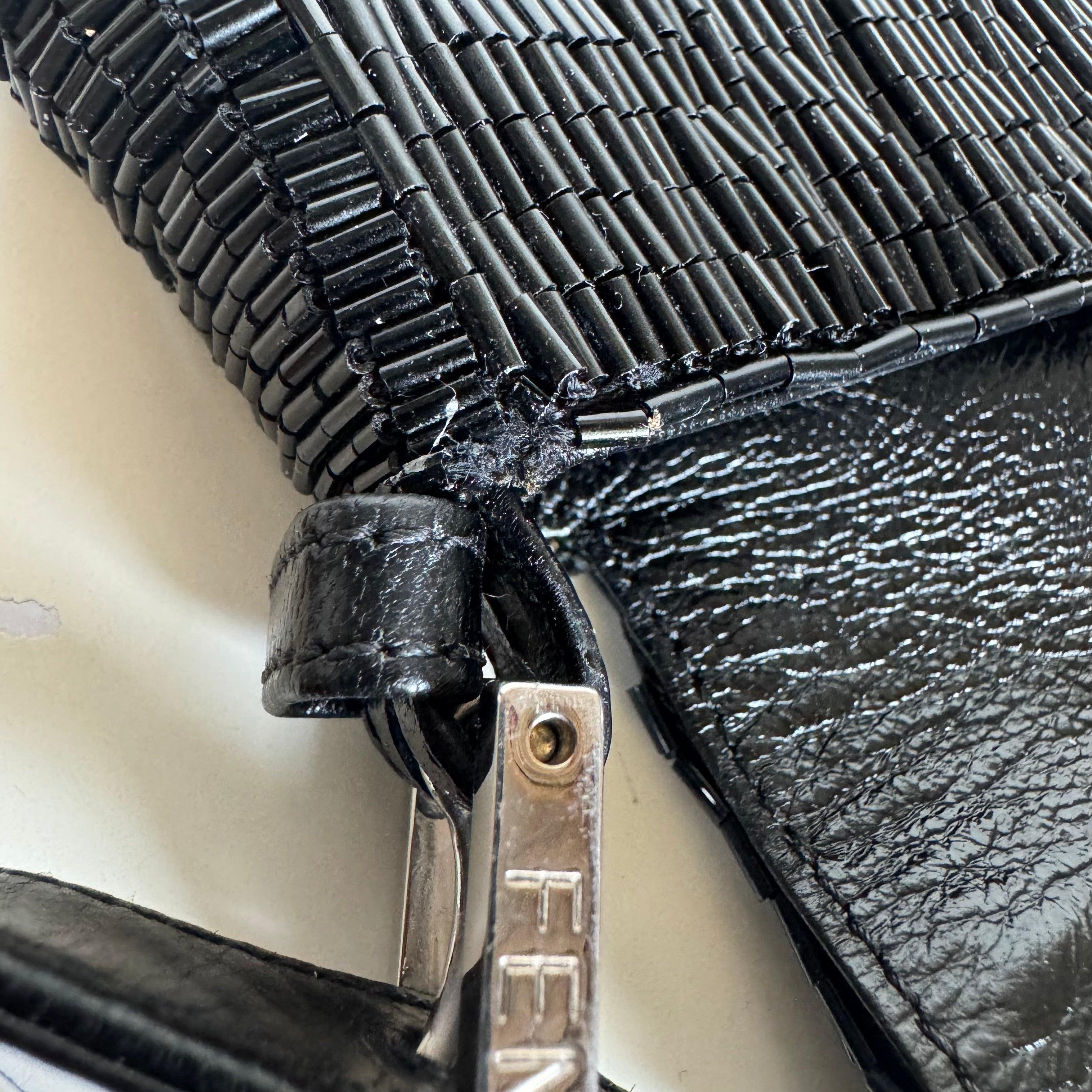 Fendi Baguette Black Glittering Waterfall Beads Shoulder Bag For Sale 12