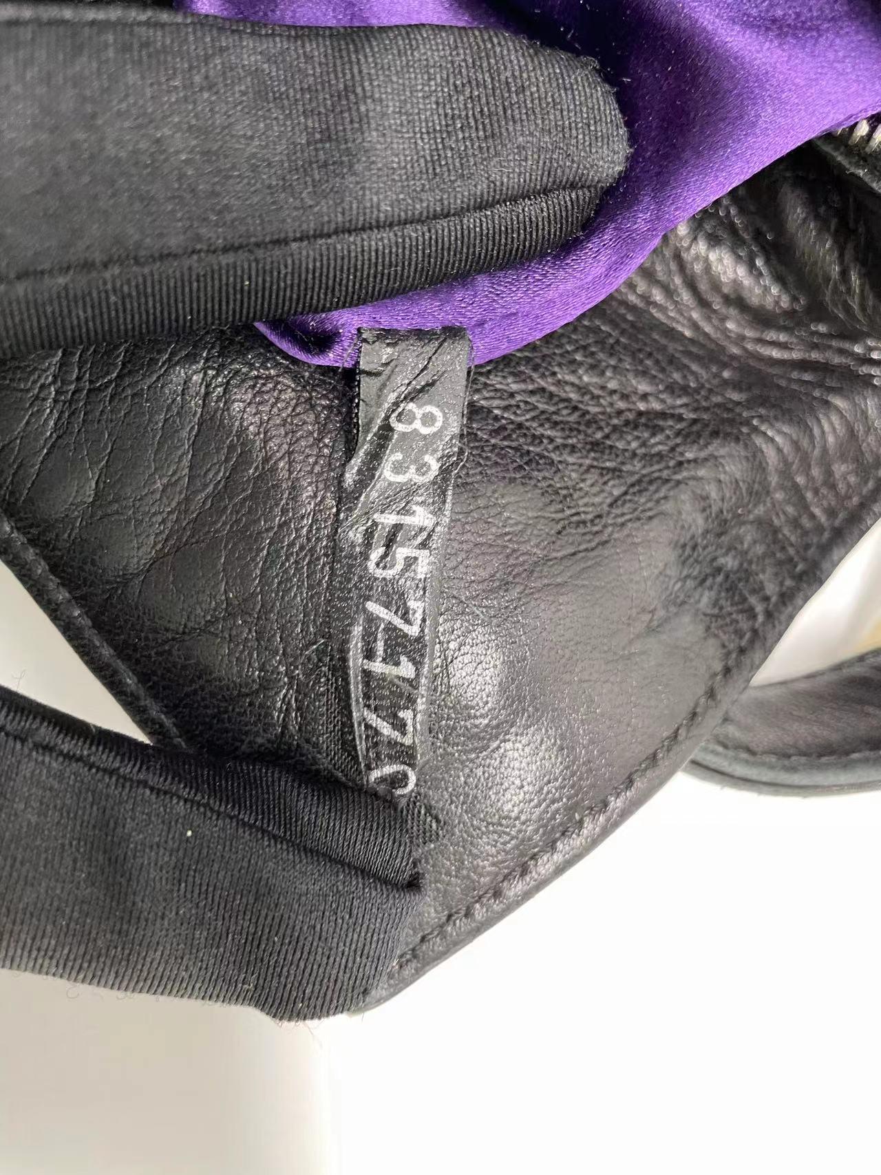 Fendi Baguette Black Leather with Multicolor Seams 6