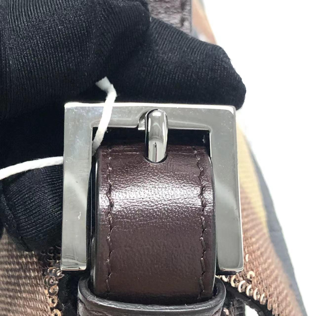 Bolso Fendi Baguette Bloques Motivo Abstracto Purpurina Lentejuelas en venta 7