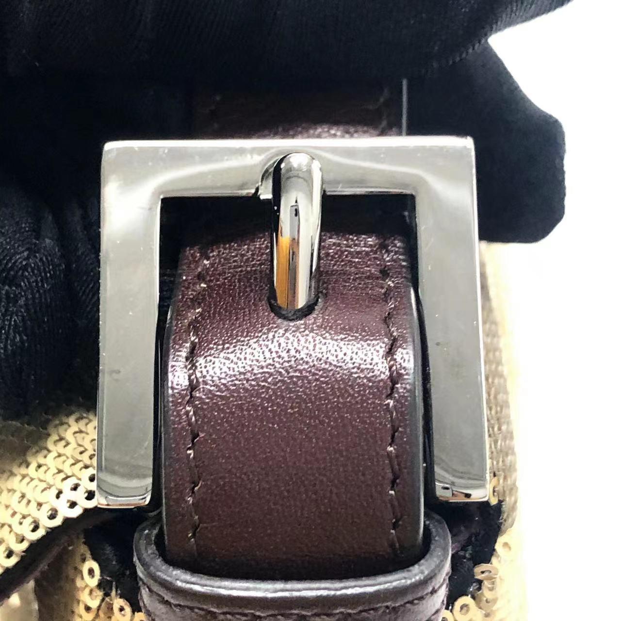 Bolso Fendi Baguette Bloques Motivo Abstracto Purpurina Lentejuelas en venta 10
