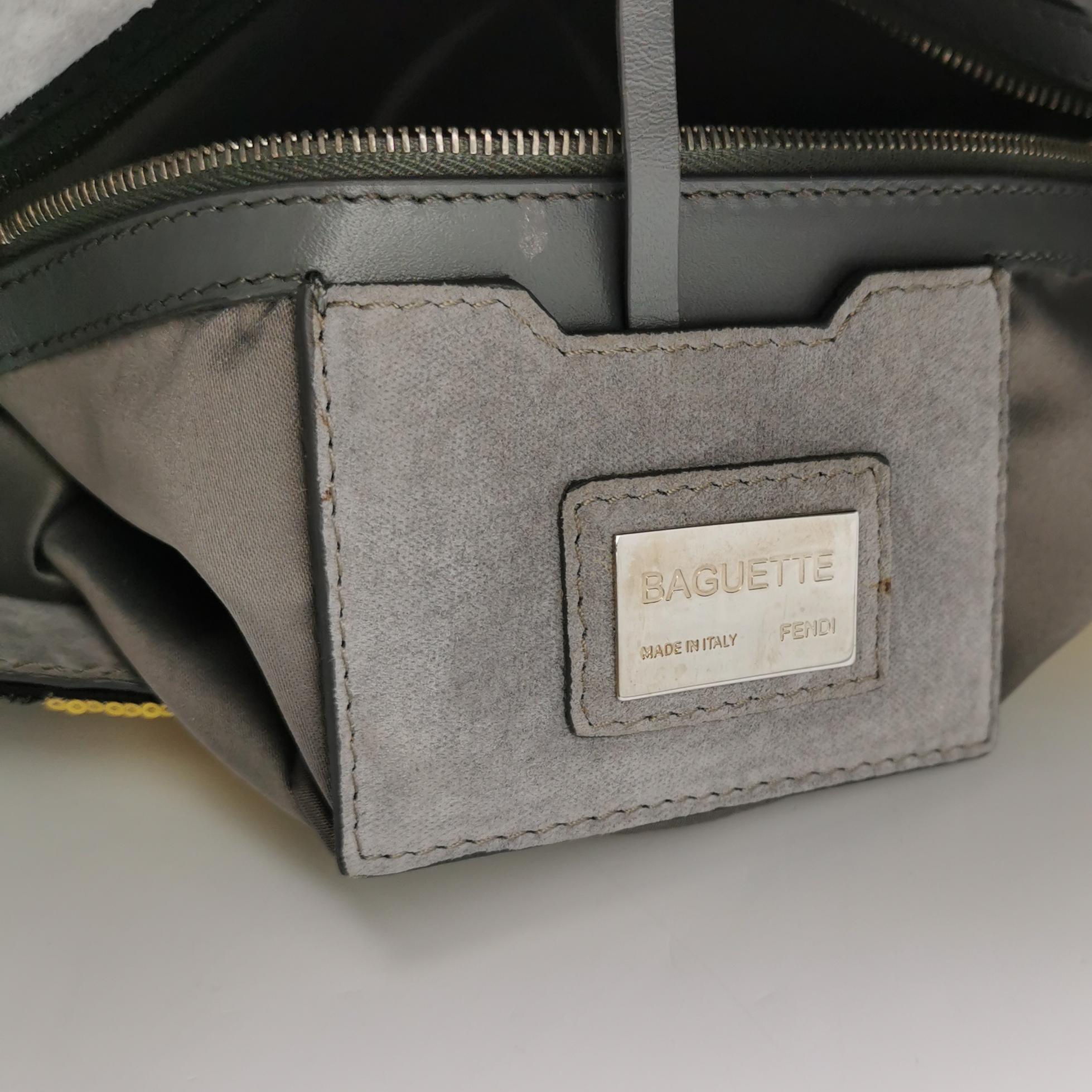 Fendi Baguette Blocks Abstract Pattern Glitter Sequin Shoulder bag For Sale 1