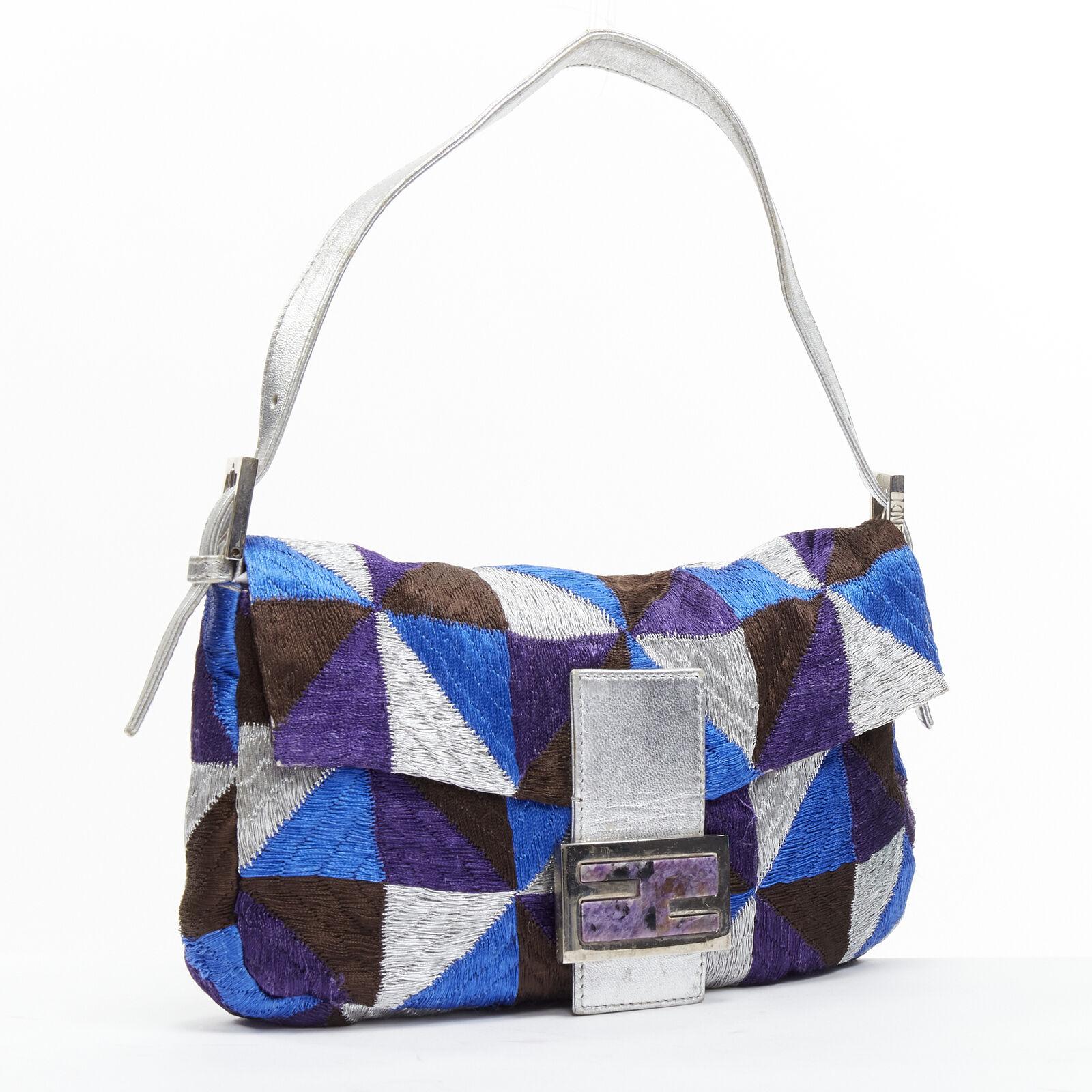 fendi baguette multicolor ff canvas bag