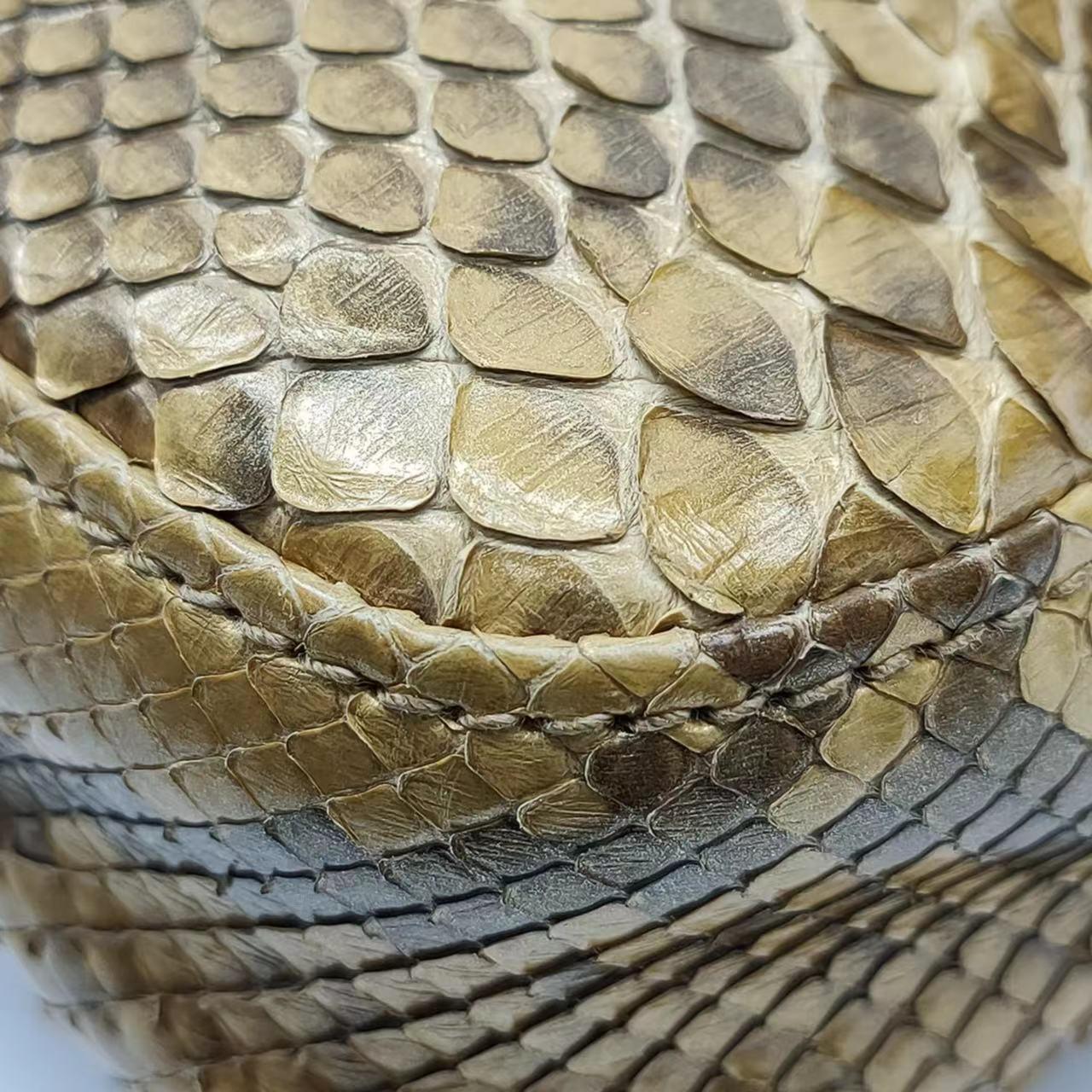 Fendi Baguette Brown Python Leather Snake Print For Sale 6