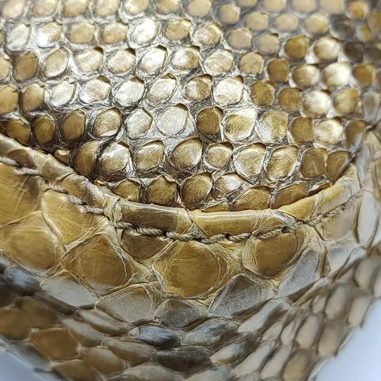 Fendi Baguette Brown Python Leather Snake Print For Sale 8