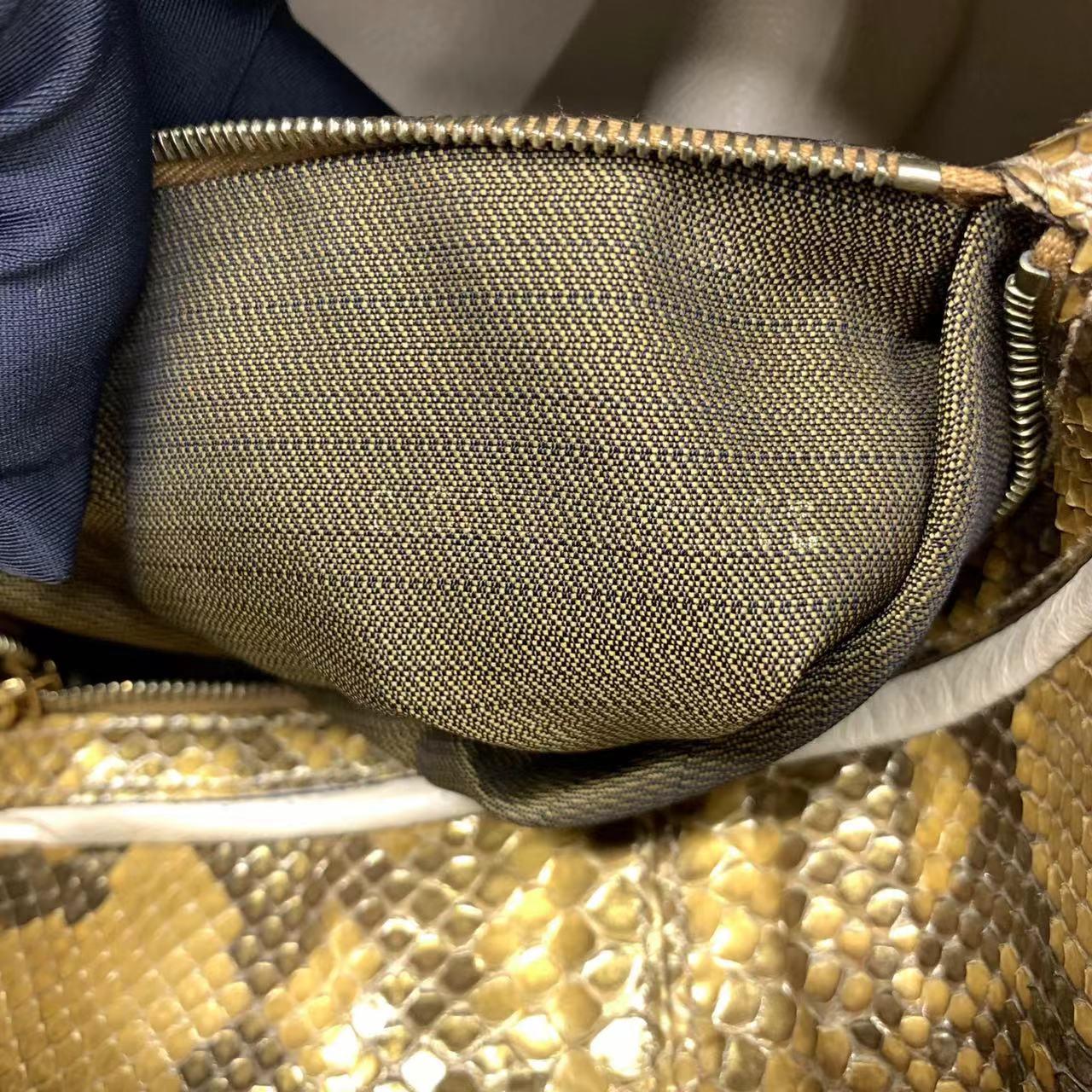 Fendi Baguette Brown Python Leather Snake Print For Sale 5