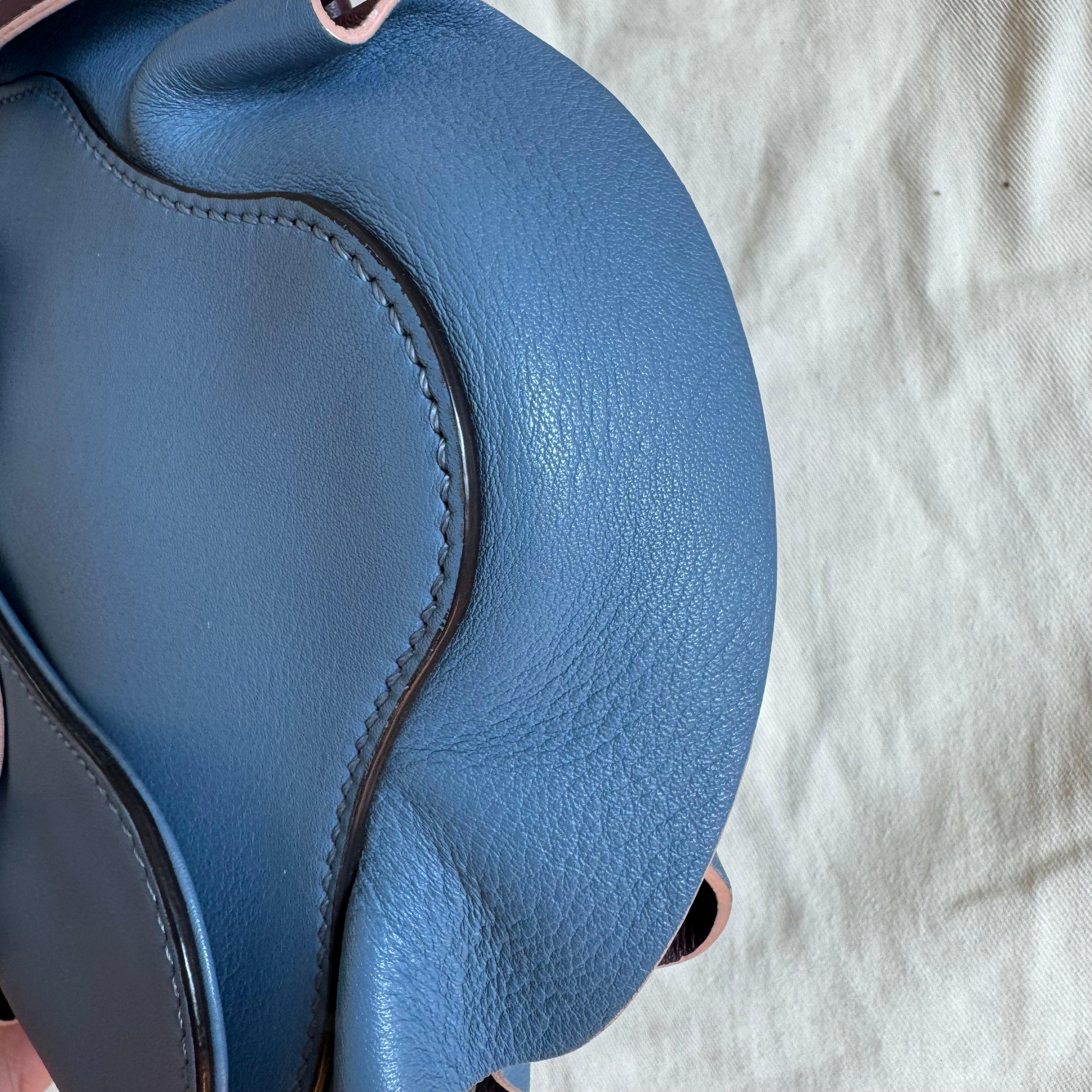 Fendi Baguette Calfskin Waves Baguette Blue Crossbody Bag 7