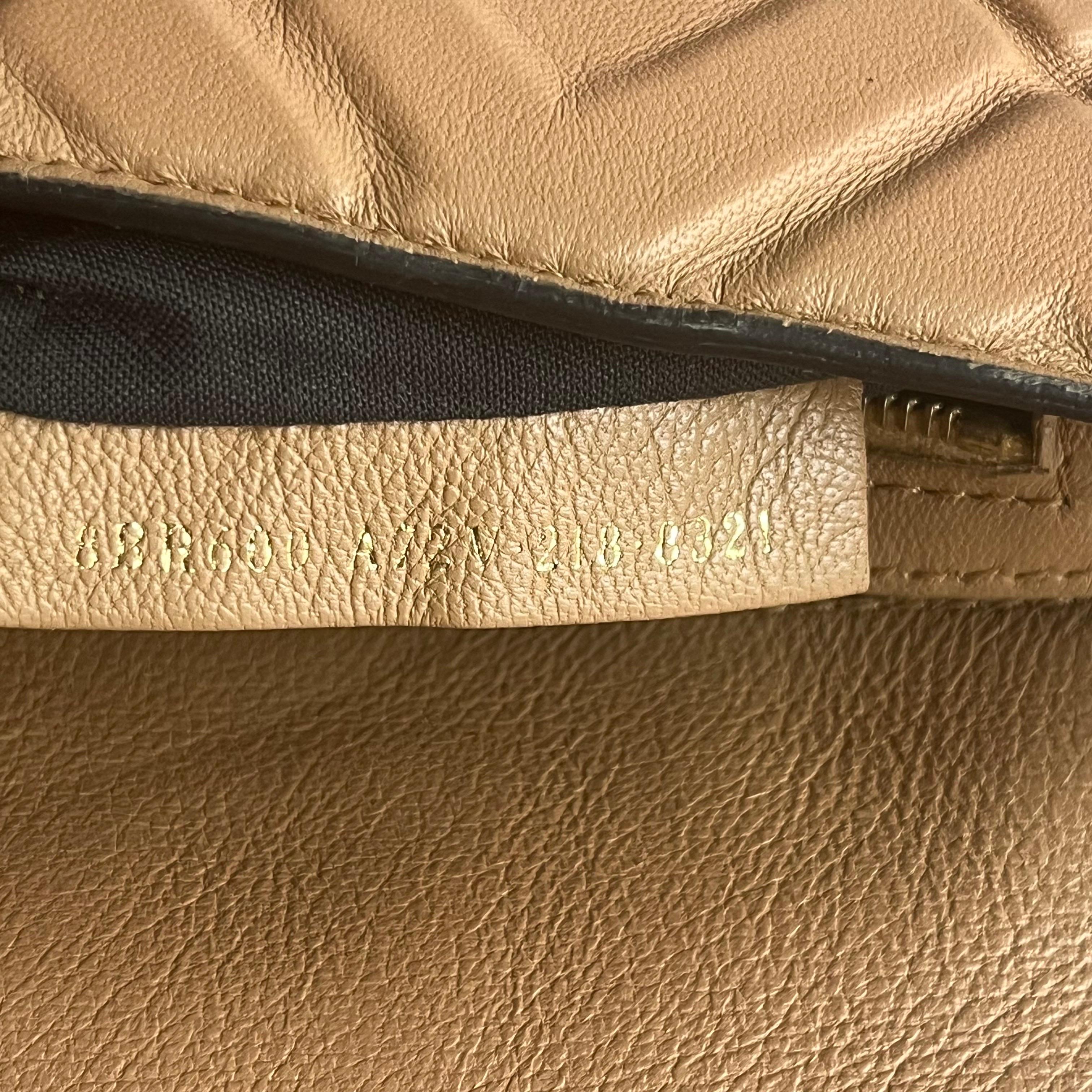Fendi Baguette Caramel Tan Brown Lambskin Leather Crossbody Bag Medium For Sale 14