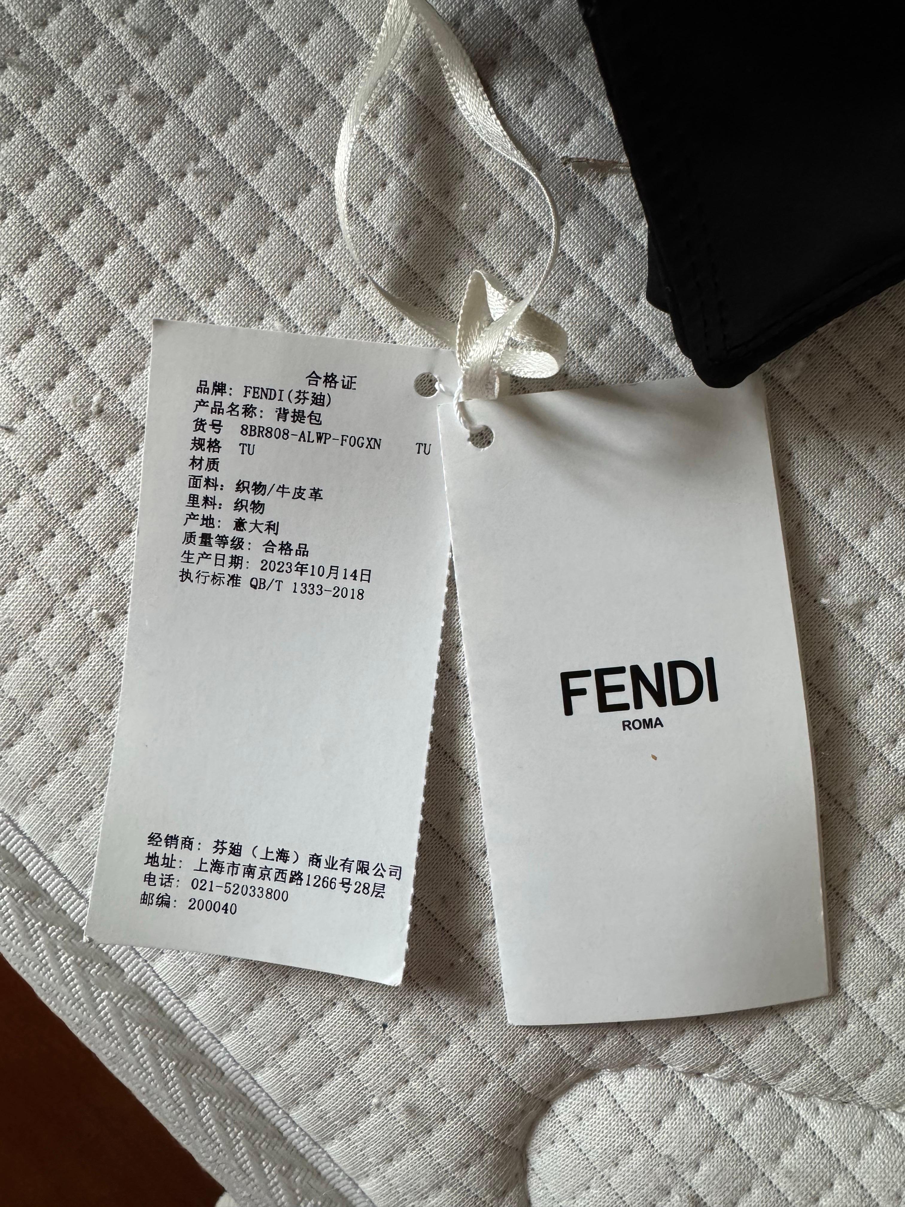 Fendi Baguette Cargo Multipocket Black Nylon 3-way Bag 13