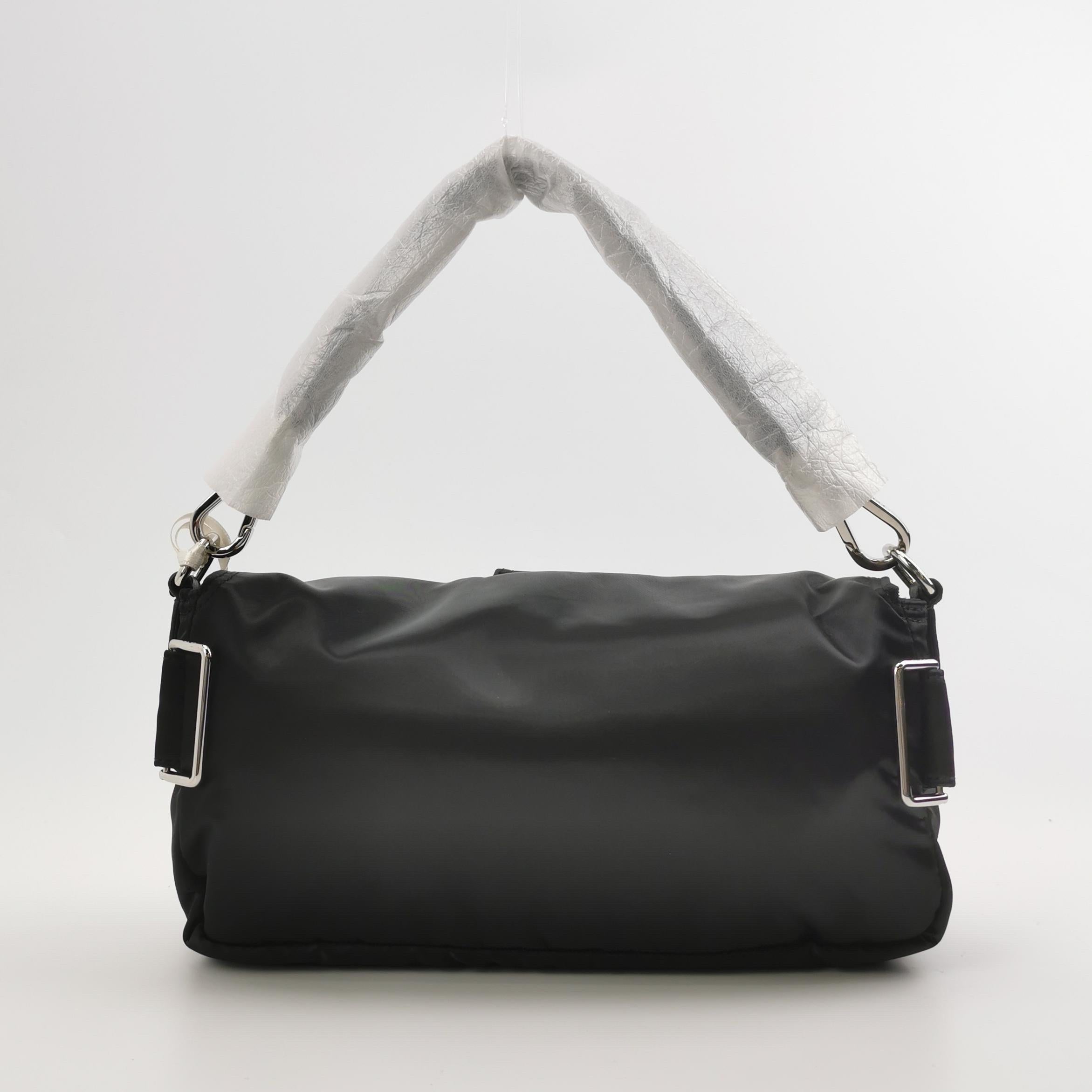 Noir Fendi Baguette Cargo Multipocket Black Nylon 3-way Bag en vente