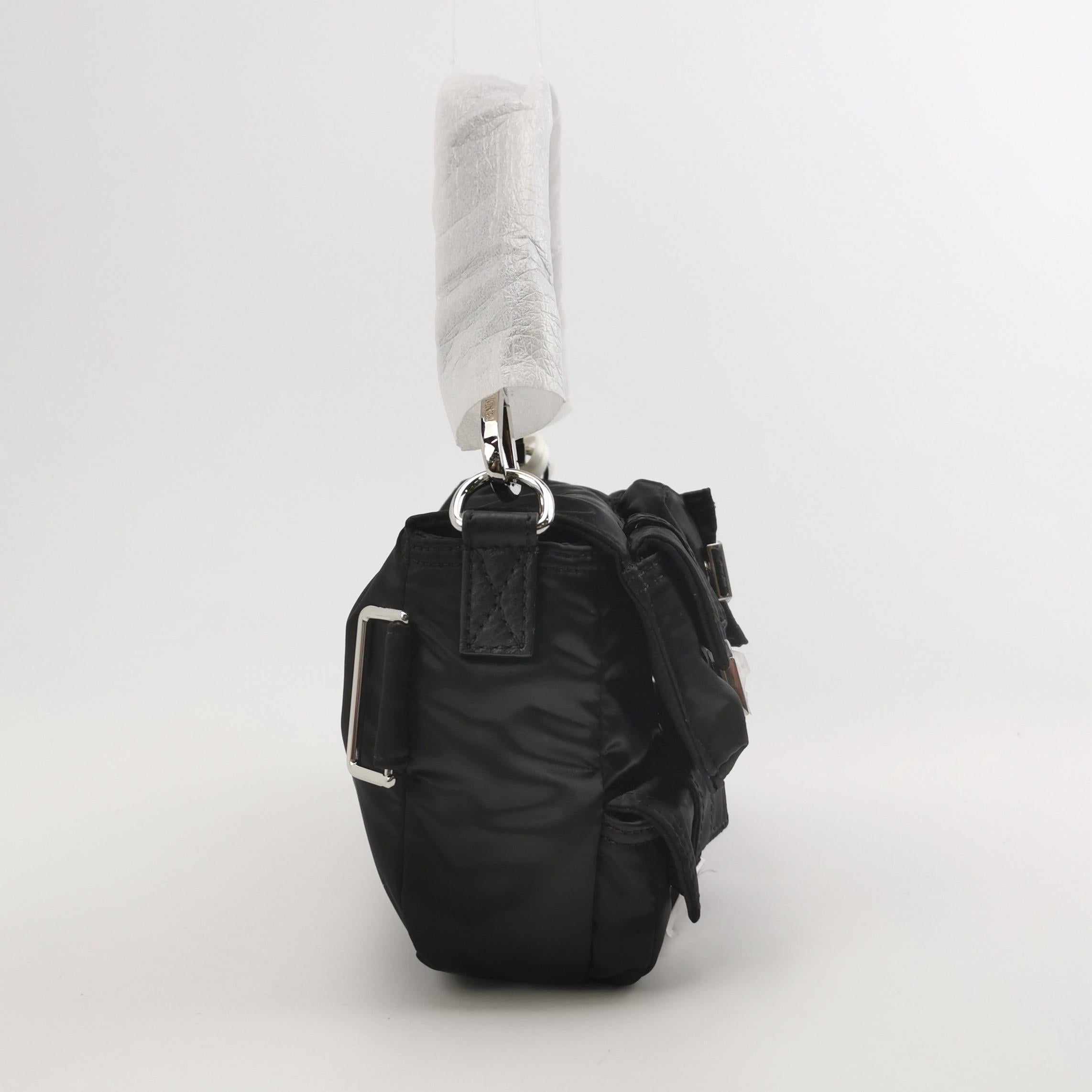 Fendi Baguette Cargo Multipocket Black Nylon 3-way Bag Neuf - En vente à AUBERVILLIERS, FR