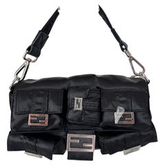 Fendi Baguette Cargo Multipocket Black Nylon 3-way Bag