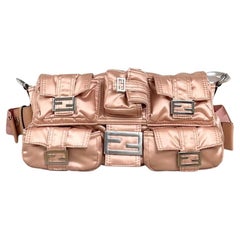 Fendi Baguette Cargo Multipocket Pink Nylon 3-way Bag