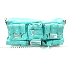 Fendi Baguette Cargo Multipocket Tiffany Blue Nylon 3-way Bag