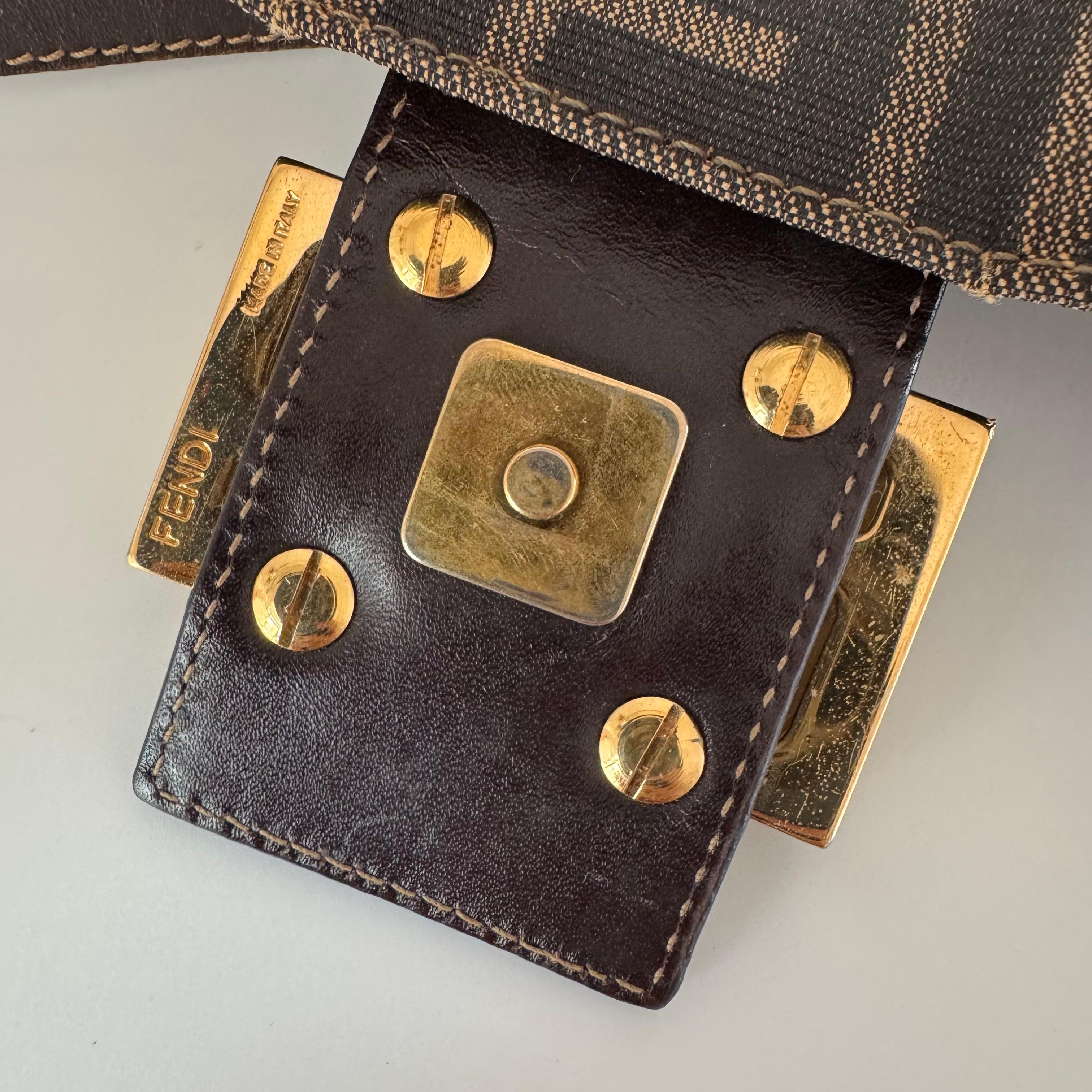 Fendi Baguette Classic Zucca Print Fendi Monogram Gold Hardware 9