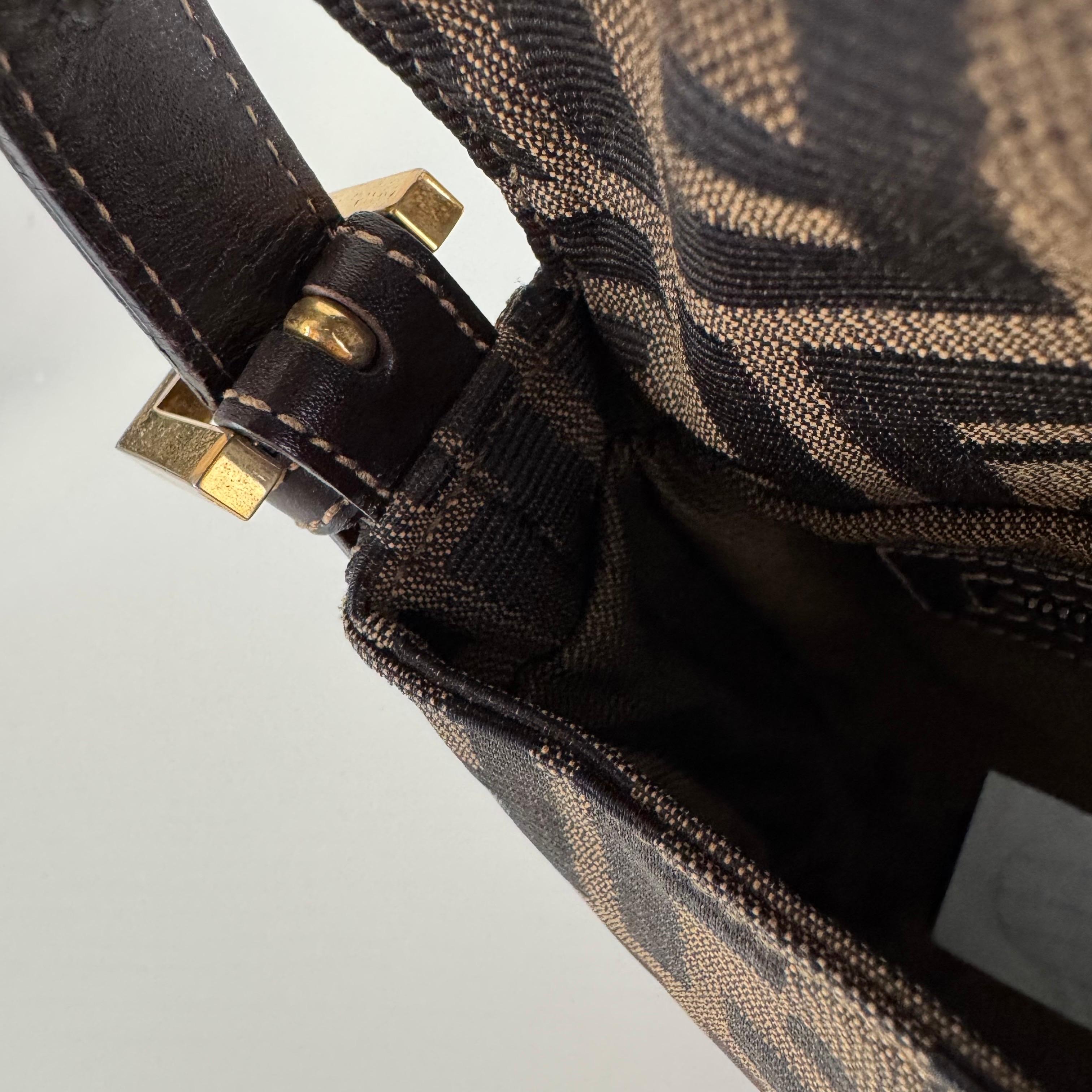 Fendi Baguette Classic Zucca Print Fendi Monogram Gold Hardware 10