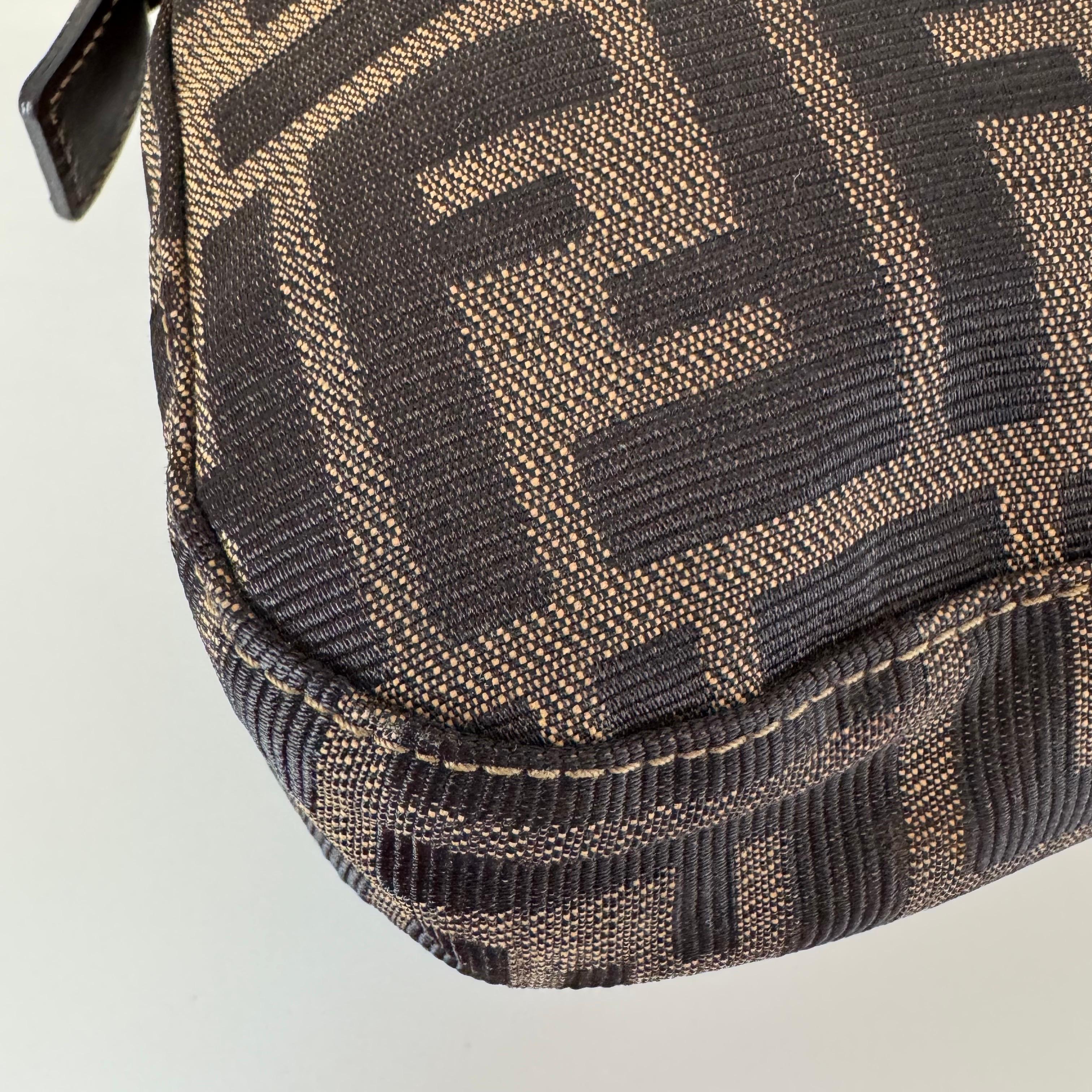 Women's Fendi Baguette Classic Zucca Print Fendi Monogram Gold Hardware