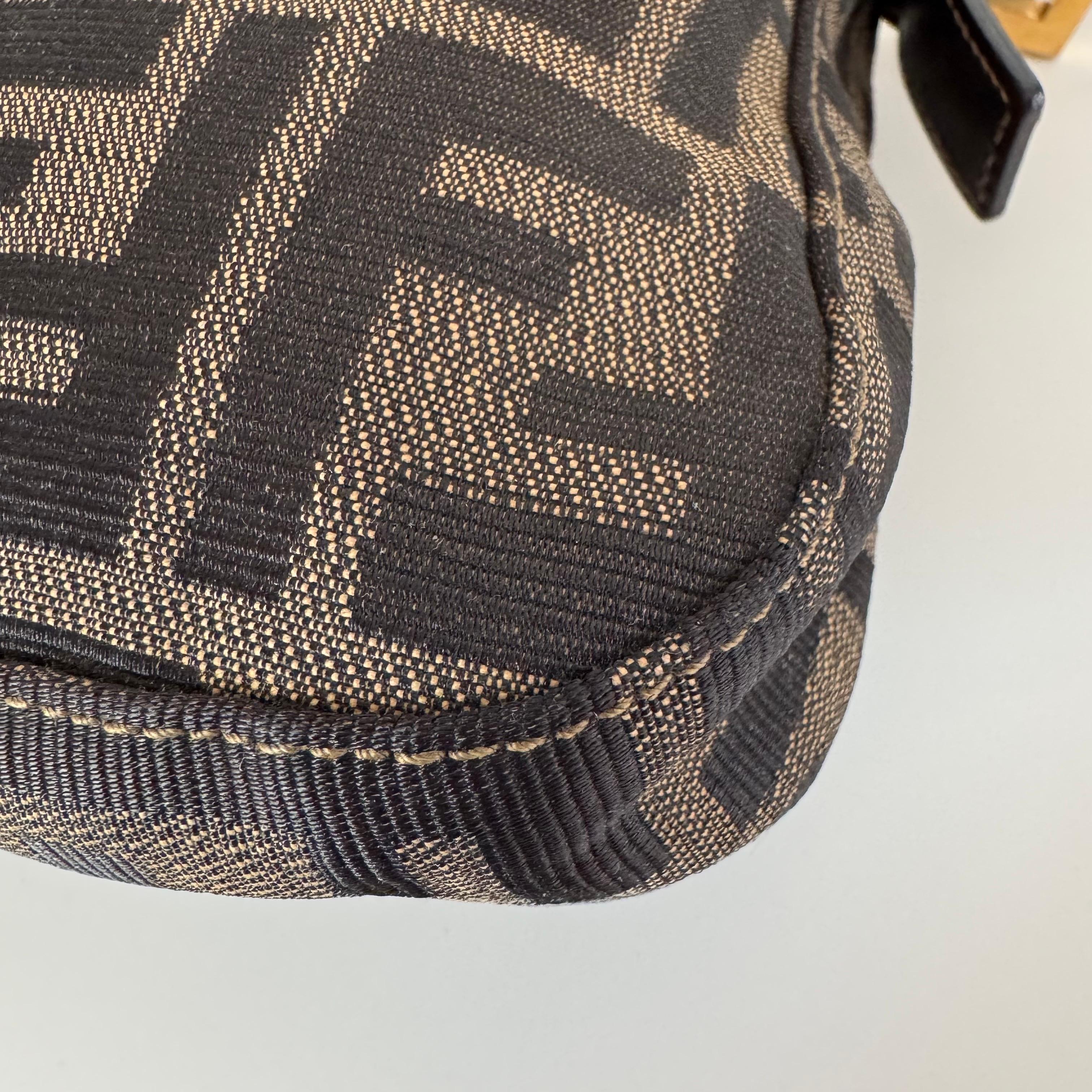 Fendi Baguette Classic Zucca Print Fendi Monogram Gold Hardware 2